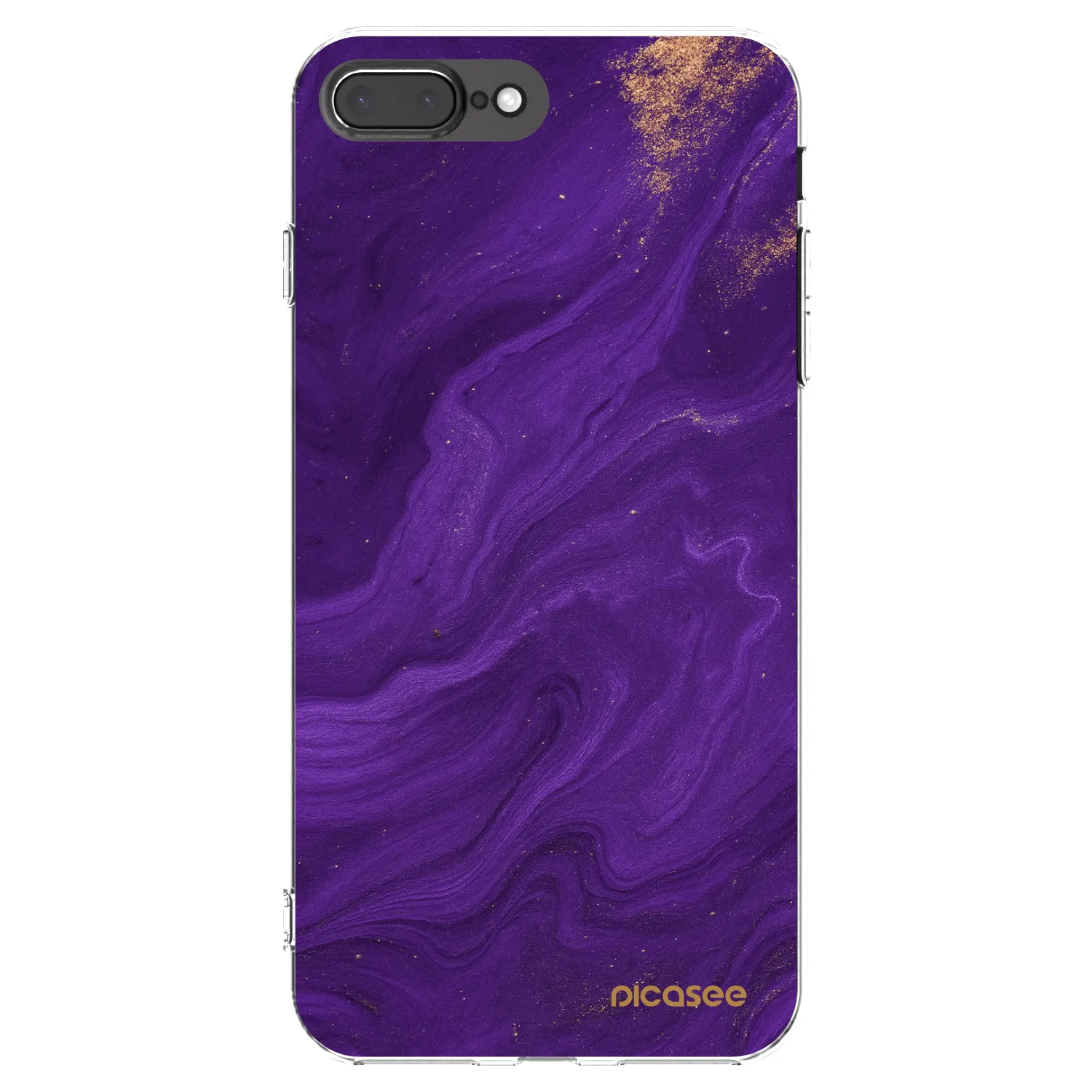 Picasee átlátszó szilikon tok az alábbi mobiltelefonokra Apple iPhone 8 Plus - Purple