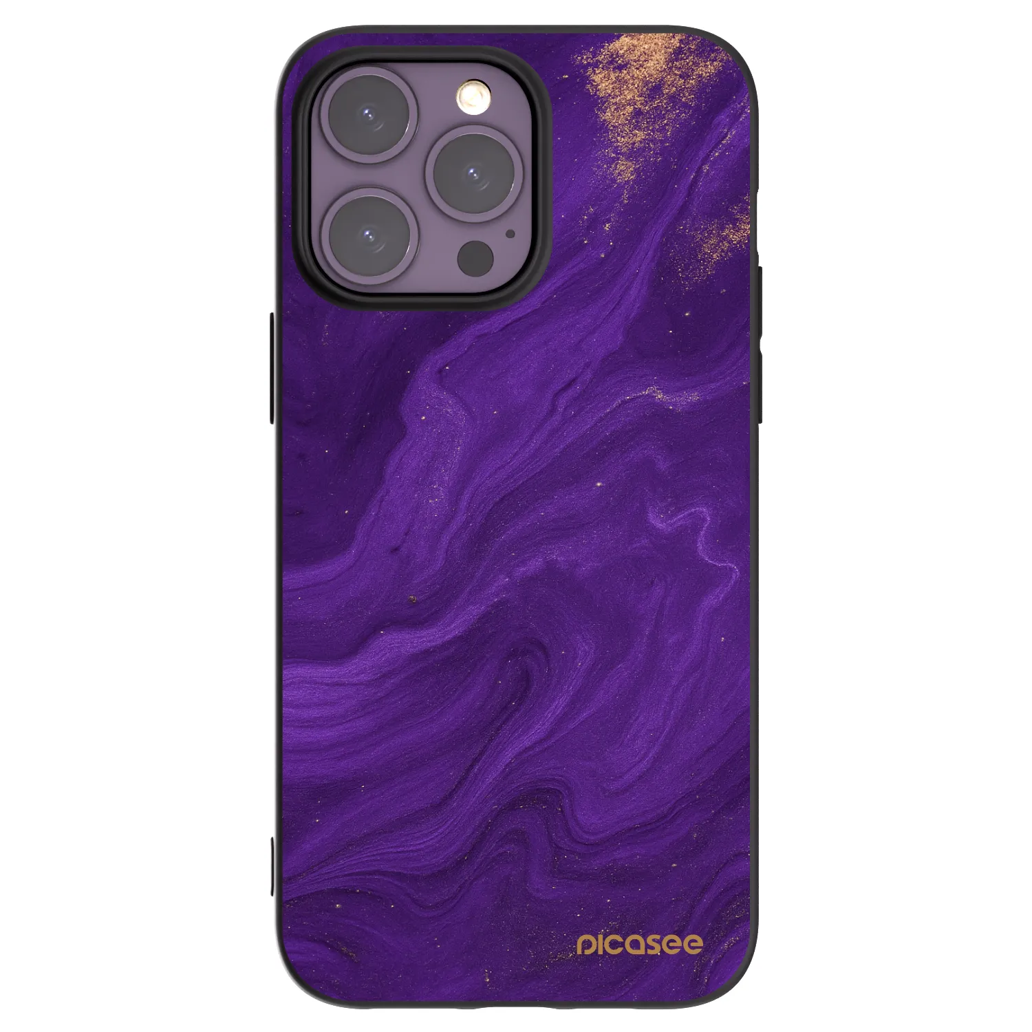 Picasee fekete szilikon tok az alábbi mobiltelefonokra Apple iPhone 14 Pro Max - Purple