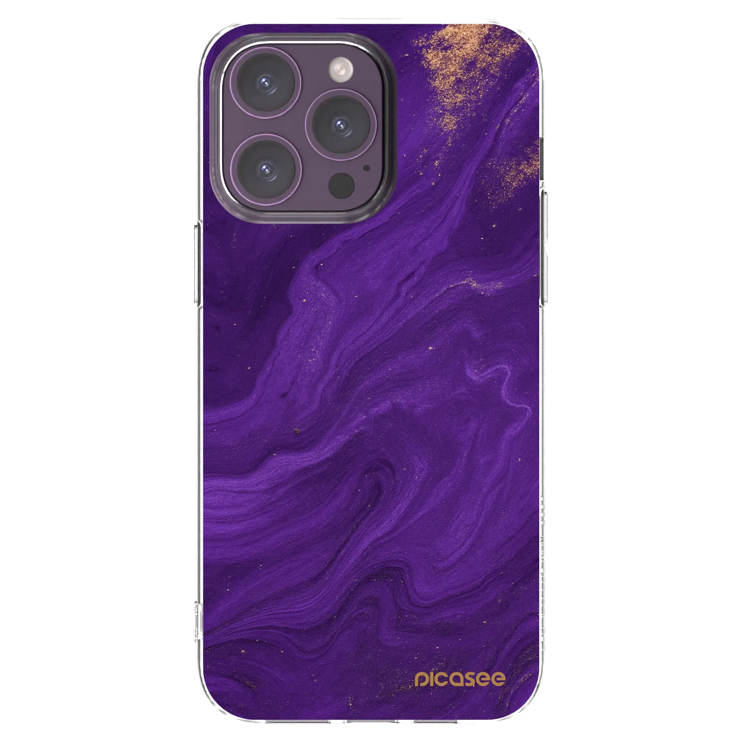 Picasee átlátszó szilikon tok az alábbi mobiltelefonokra Apple iPhone 14 Pro Max - Purple