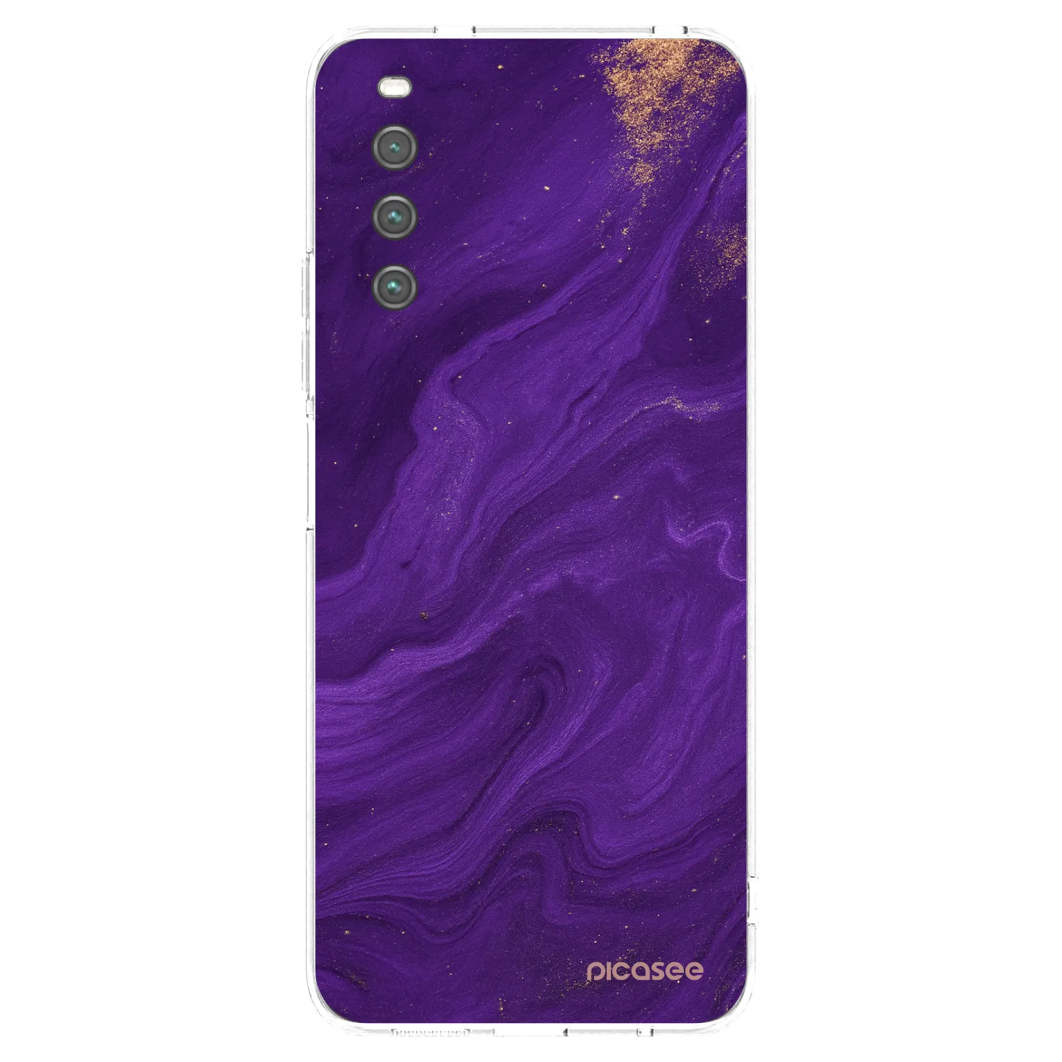 Picasee átlátszó szilikon tok az alábbi mobiltelefonokra Sony Xperia 10 IV 5G - Purple