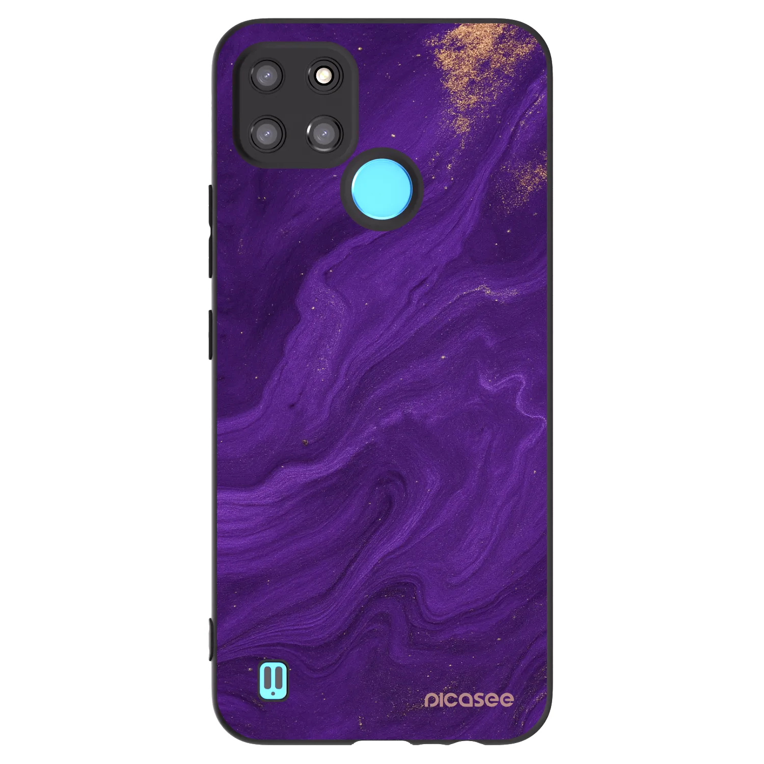 Picasee fekete szilikon tok az alábbi mobiltelefonokra Realme C21Y - Purple