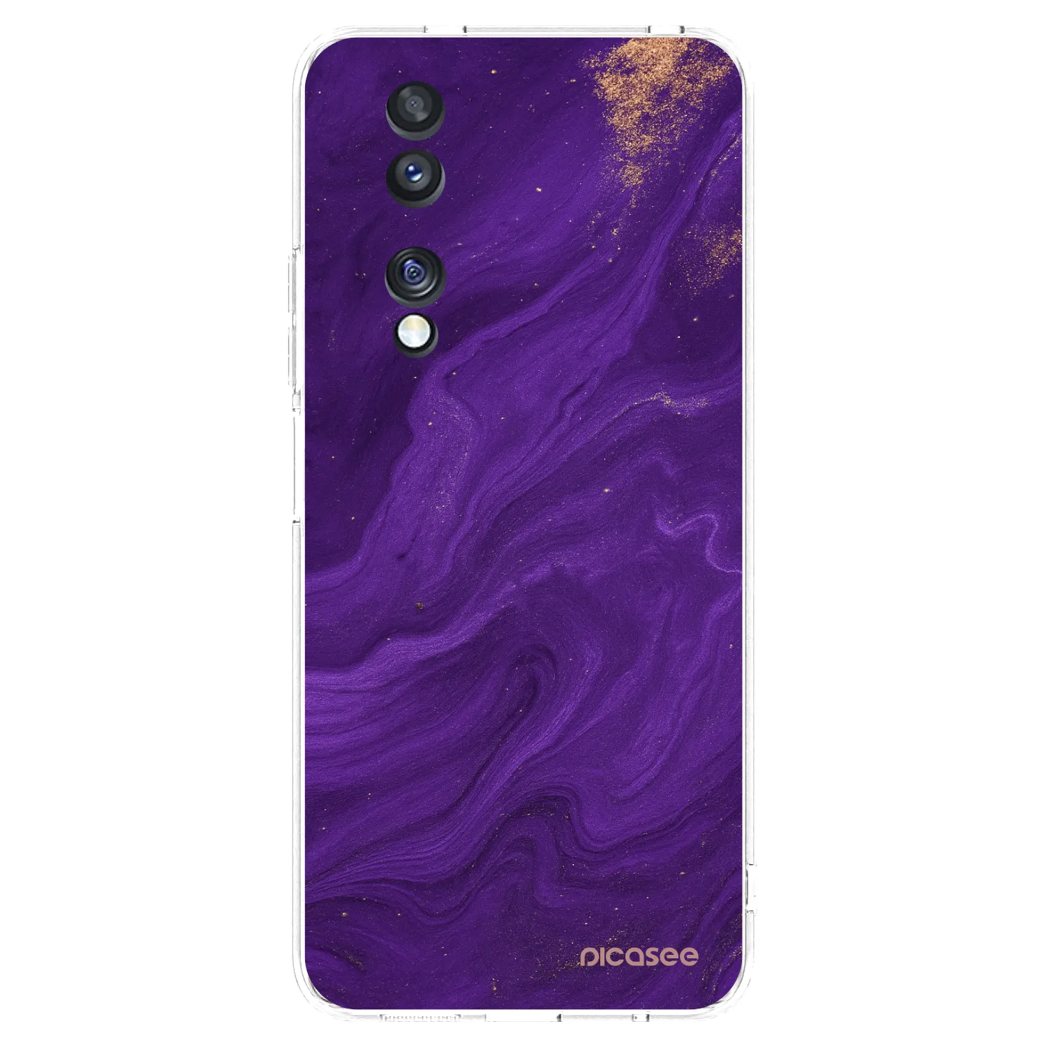 Picasee átlátszó szilikon tok az alábbi mobiltelefonokra Honor 70 - Purple