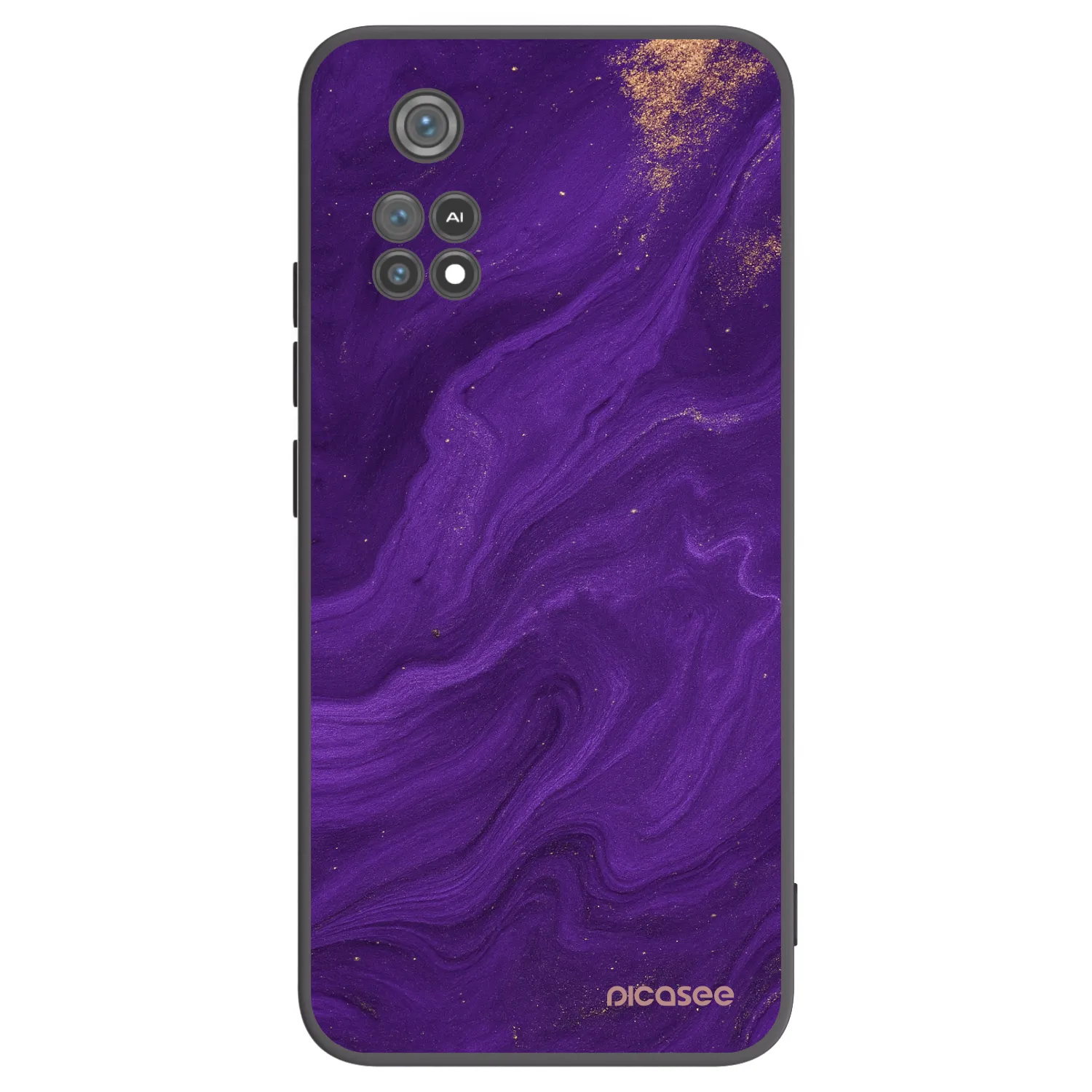 Picasee fekete szilikon tok az alábbi mobiltelefonokra Xiaomi Poco M4 Pro - Purple