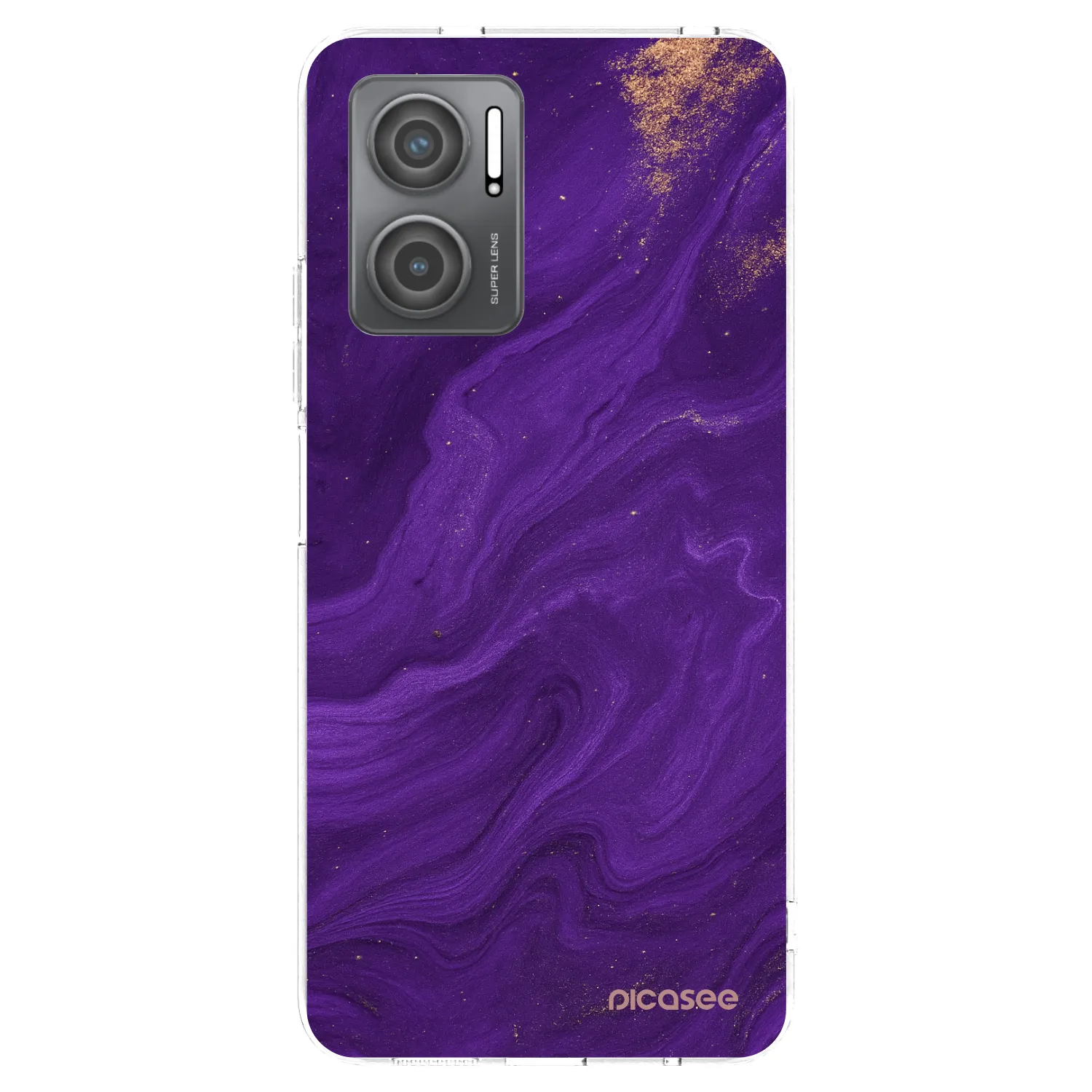 Picasee átlátszó szilikon tok az alábbi mobiltelefonokra Xiaomi Redmi 10 5G - Purple