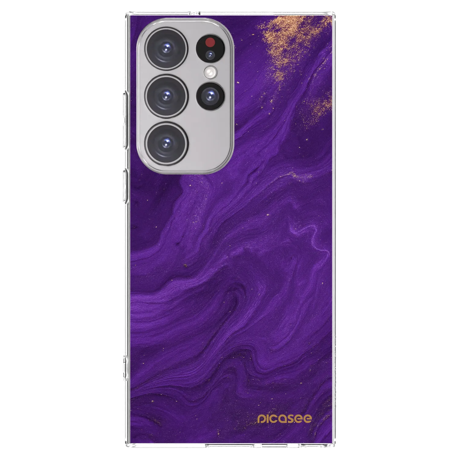 Picasee átlátszó szilikon tok az alábbi mobiltelefonokra Samsung Galaxy S23 Ultra 5G - Purple
