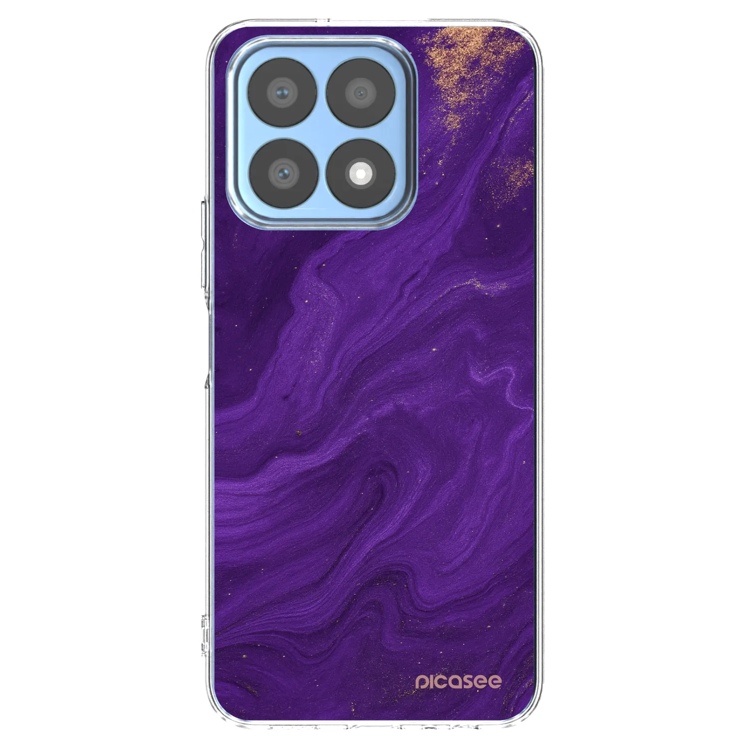 Picasee átlátszó szilikon tok az alábbi mobiltelefonokra Honor X8a - Purple