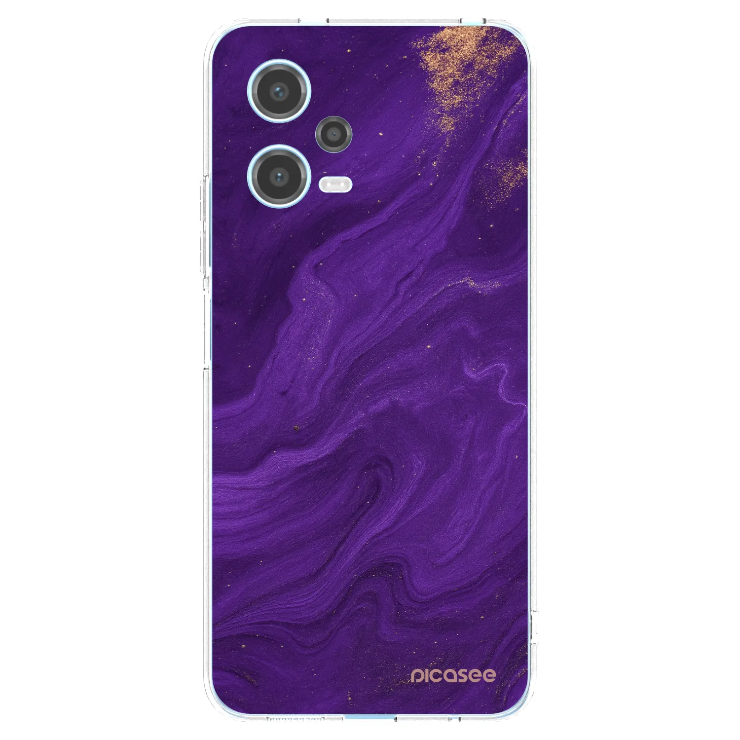 Picasee átlátszó szilikon tok az alábbi mobiltelefonokra Xiaomi Redmi Note 12 5G - Purple