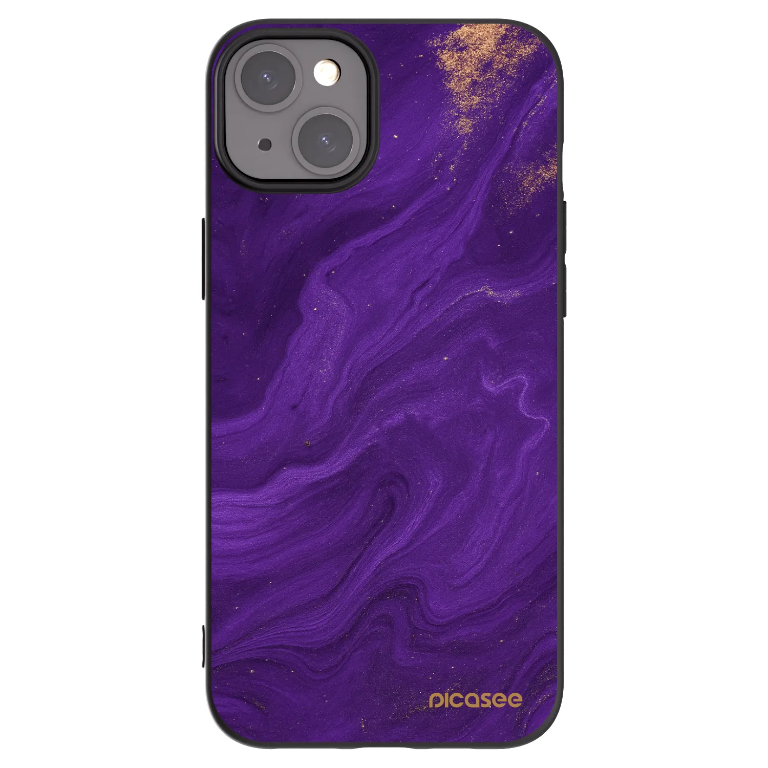Picasee fekete szilikon tok az alábbi mobiltelefonokra Apple iPhone 15 Plus - Purple
