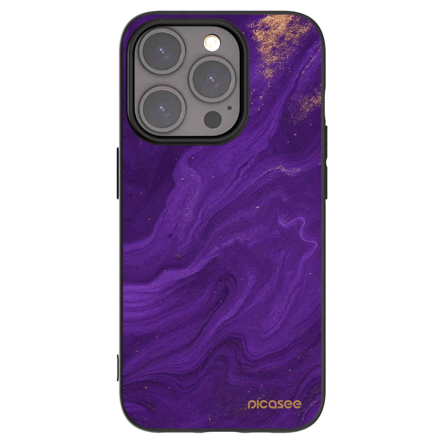 Picasee fekete szilikon tok az alábbi mobiltelefonokra Apple iPhone 15 Pro - Purple
