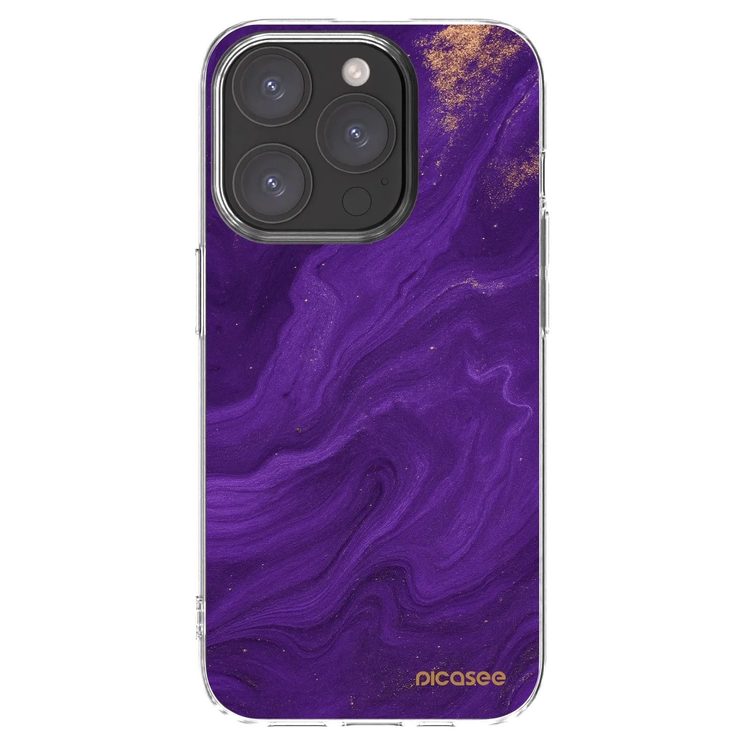 Picasee átlátszó szilikon tok az alábbi mobiltelefonokra Apple iPhone 15 Pro - Purple