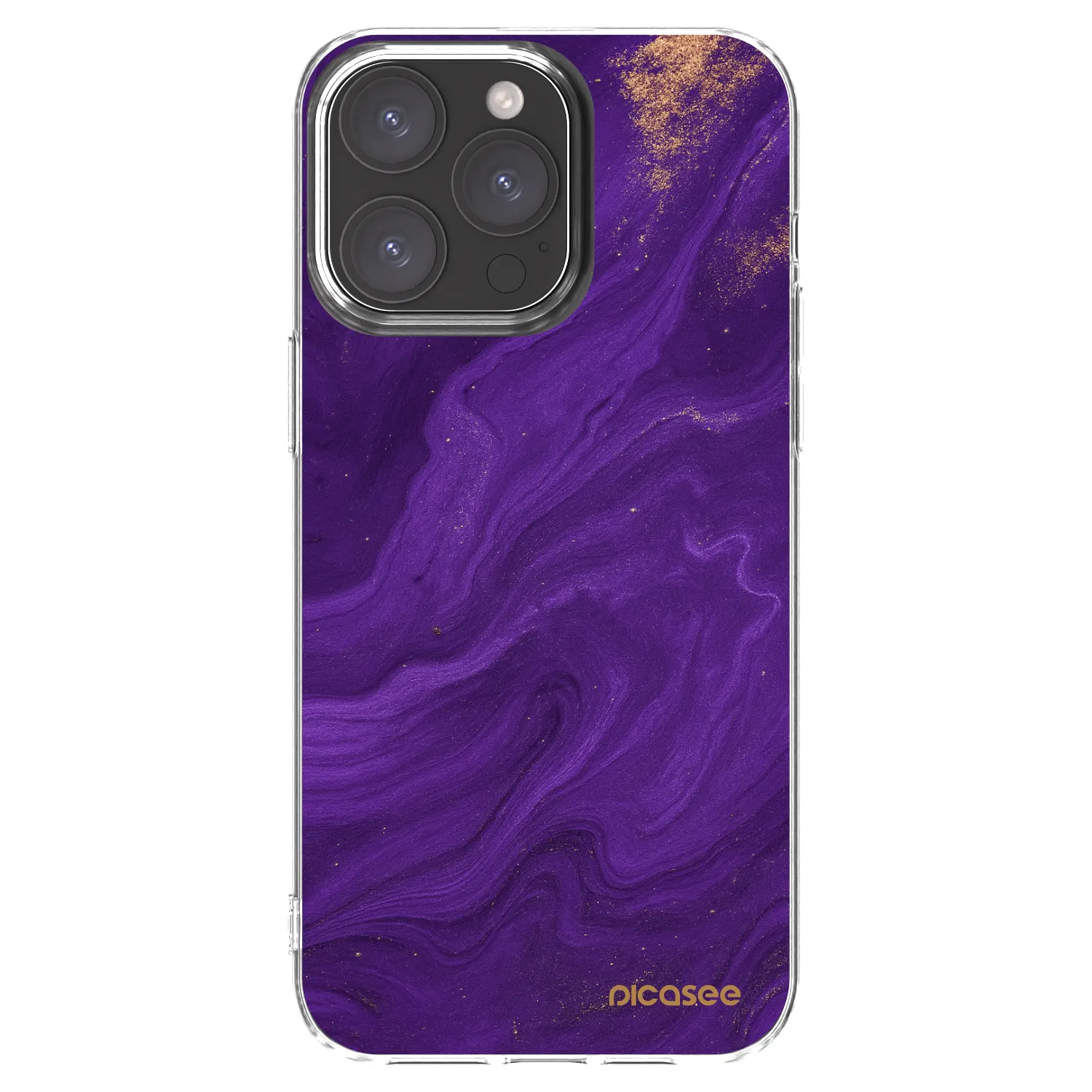 Picasee átlátszó szilikon tok az alábbi mobiltelefonokra Apple iPhone 15 Pro Max - Purple