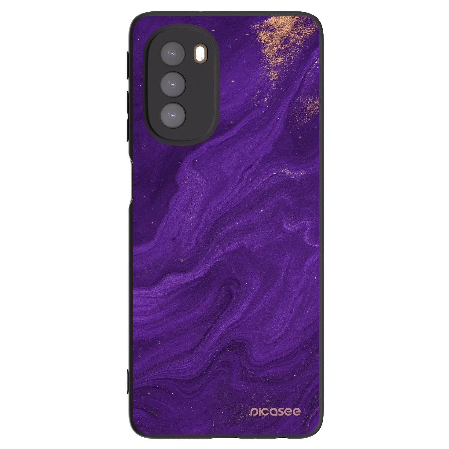Picasee fekete szilikon tok az alábbi mobiltelefonokra Motorola Moto G51 - Purple