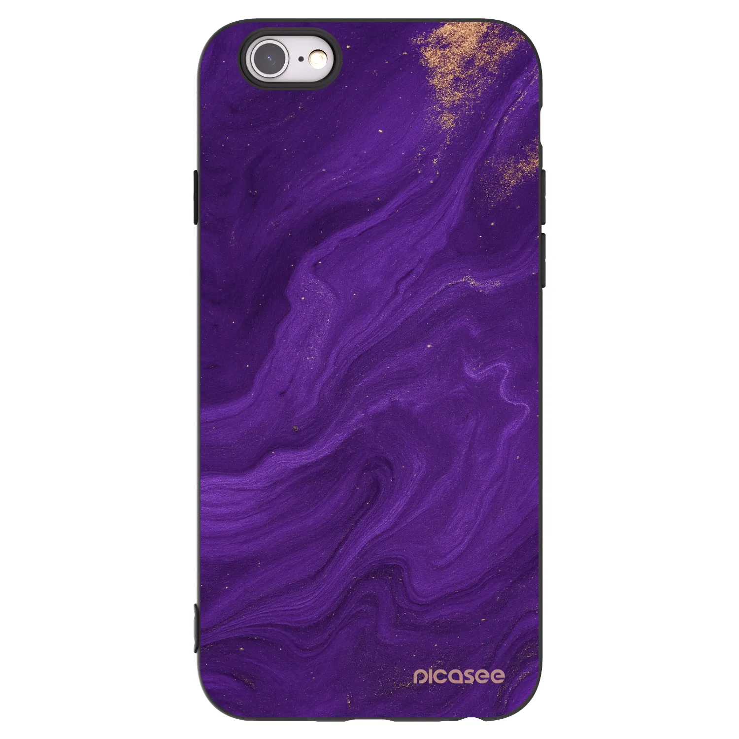 Picasee fekete szilikon tok az alábbi mobiltelefonokra Apple iPhone 6/6S - Purple