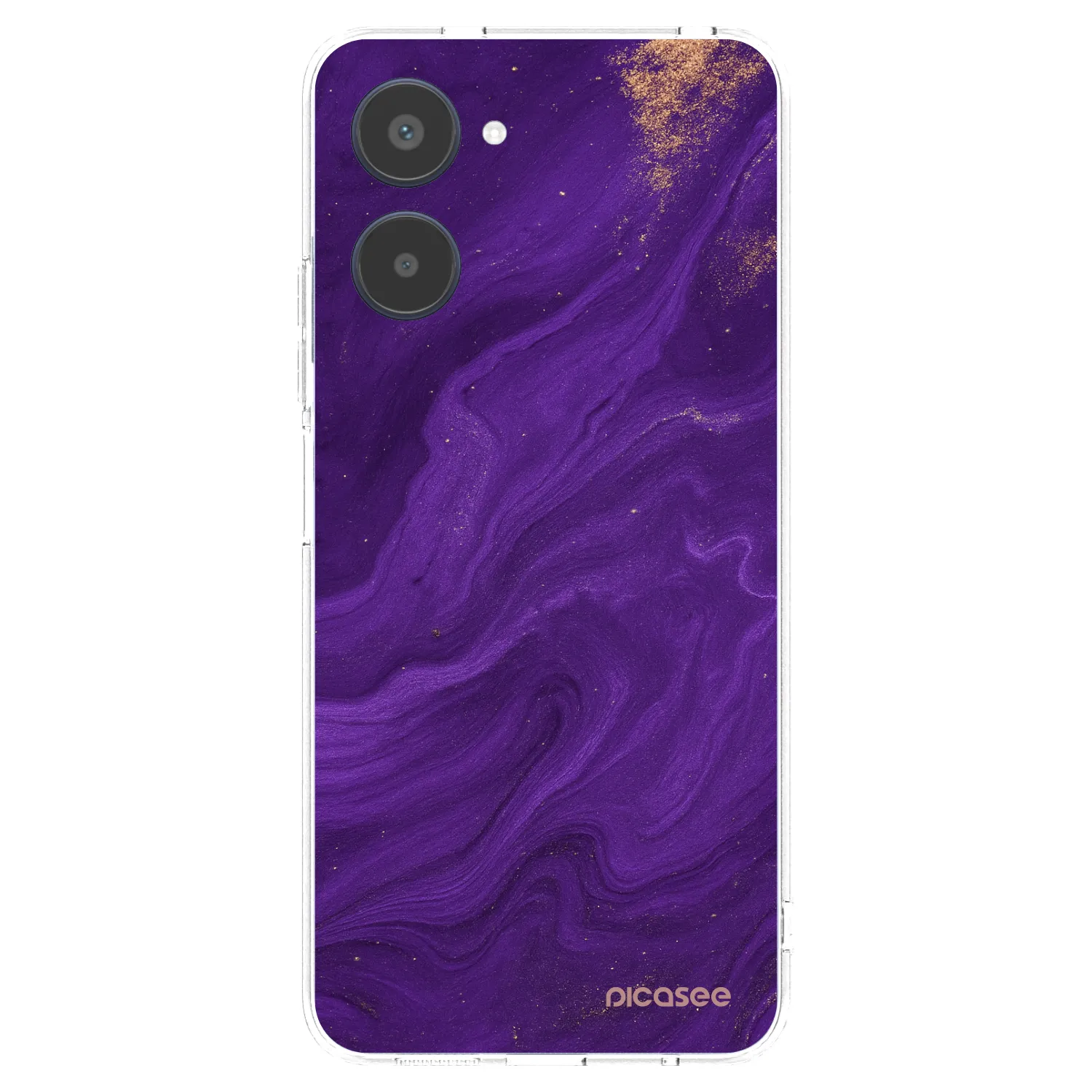 Picasee átlátszó szilikon tok az alábbi mobiltelefonokra Realme 10 4G - Purple