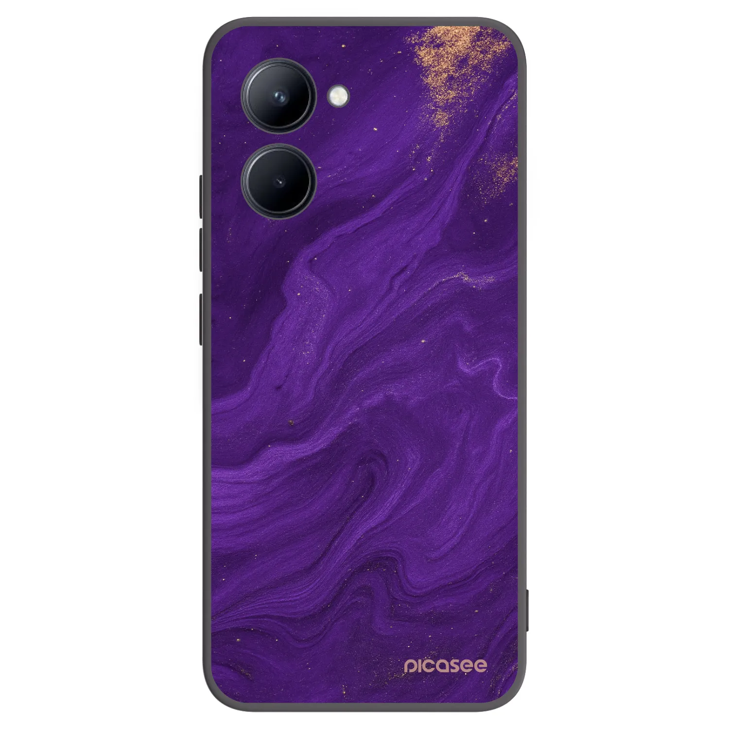 Picasee fekete szilikon tok az alábbi mobiltelefonokra Realme C33 (2023) - Purple