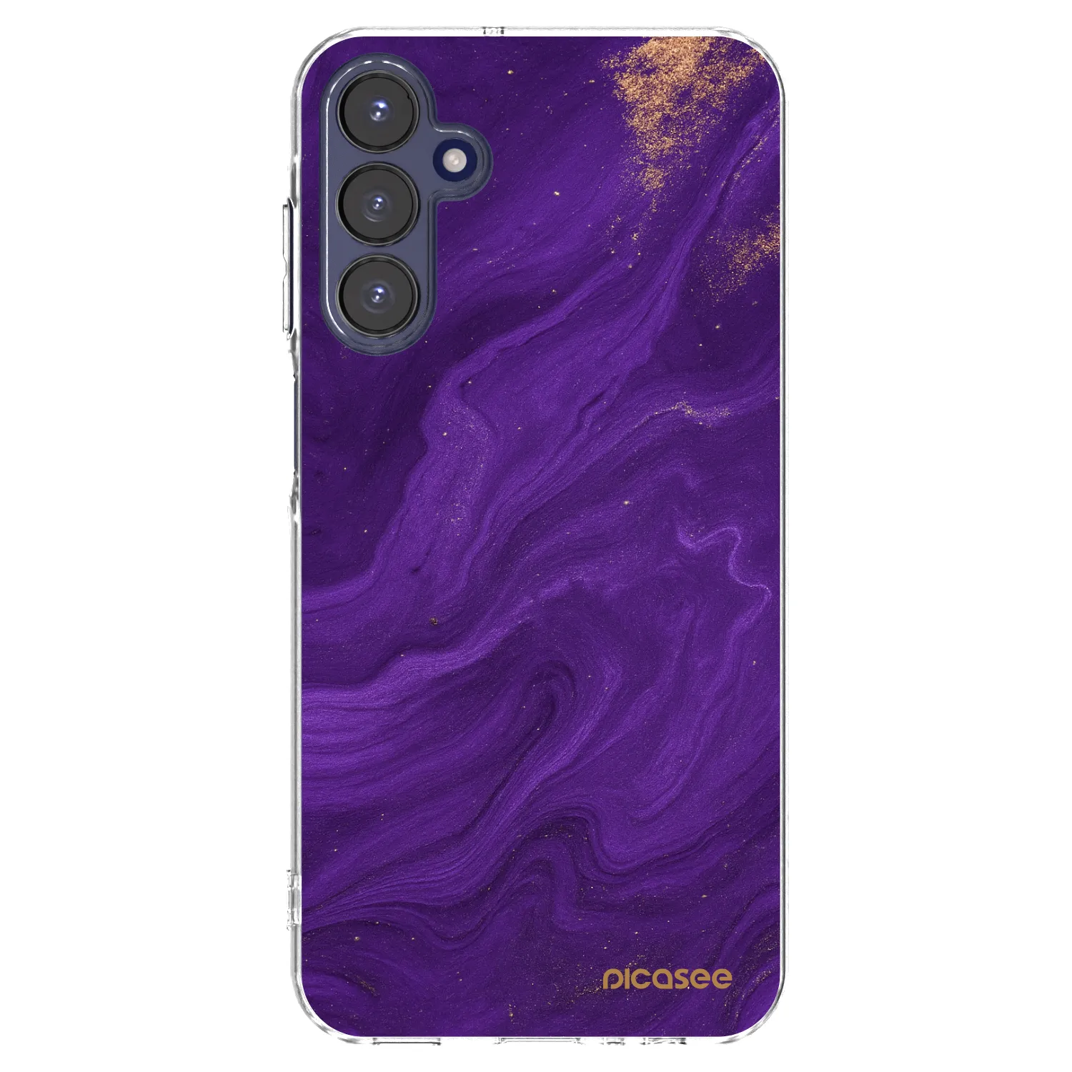 Picasee átlátszó szilikon tok az alábbi mobiltelefonokra Samsung Galaxy A15 A155F 4G - Purple