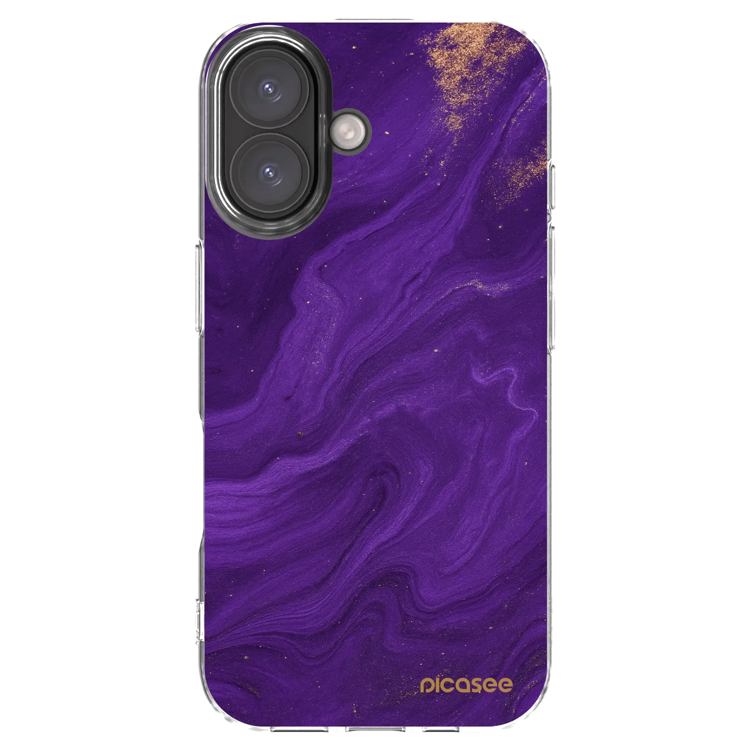 Picasee átlátszó szilikon tok az alábbi mobiltelefonokra Apple iPhone 16 - Purple