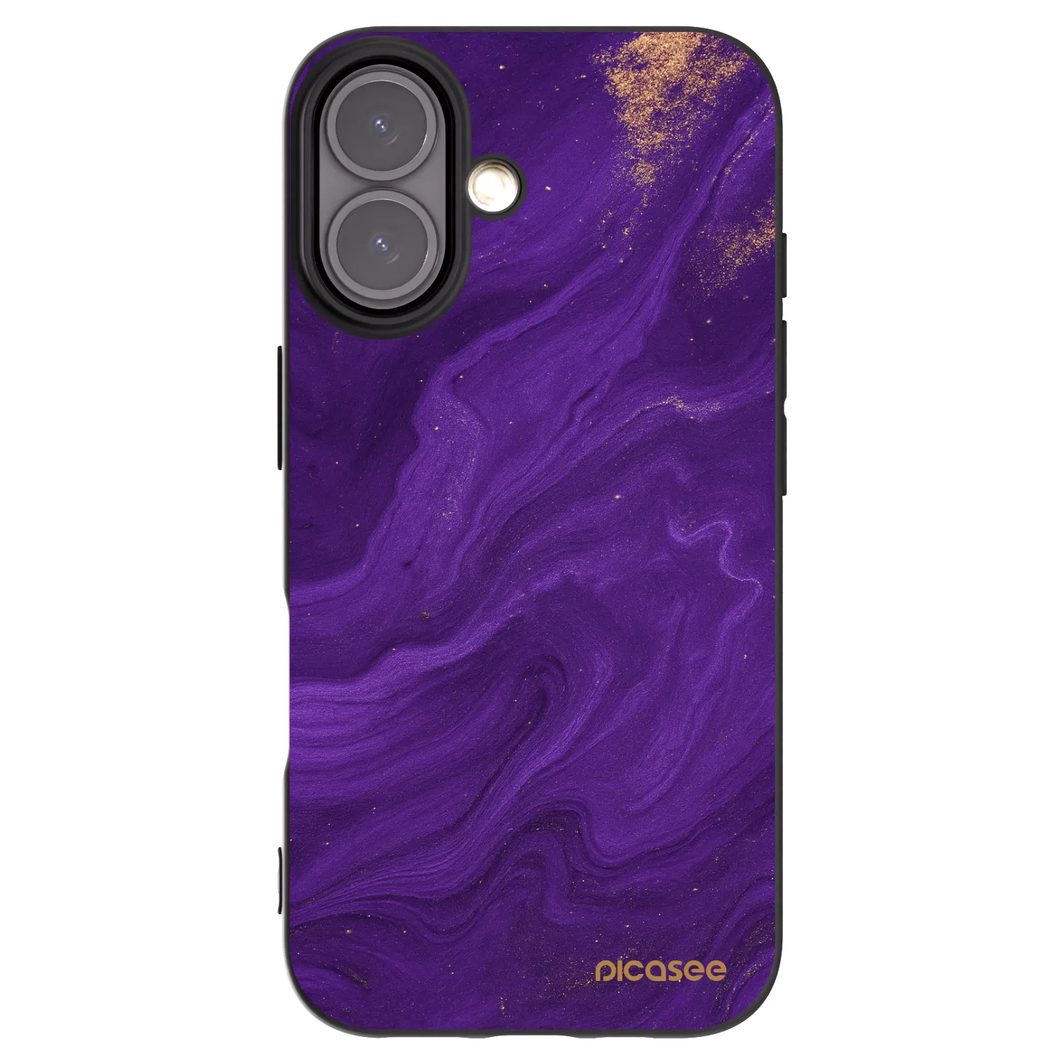 Picasee fekete szilikon tok az alábbi mobiltelefonokra Apple iPhone 16 - Purple