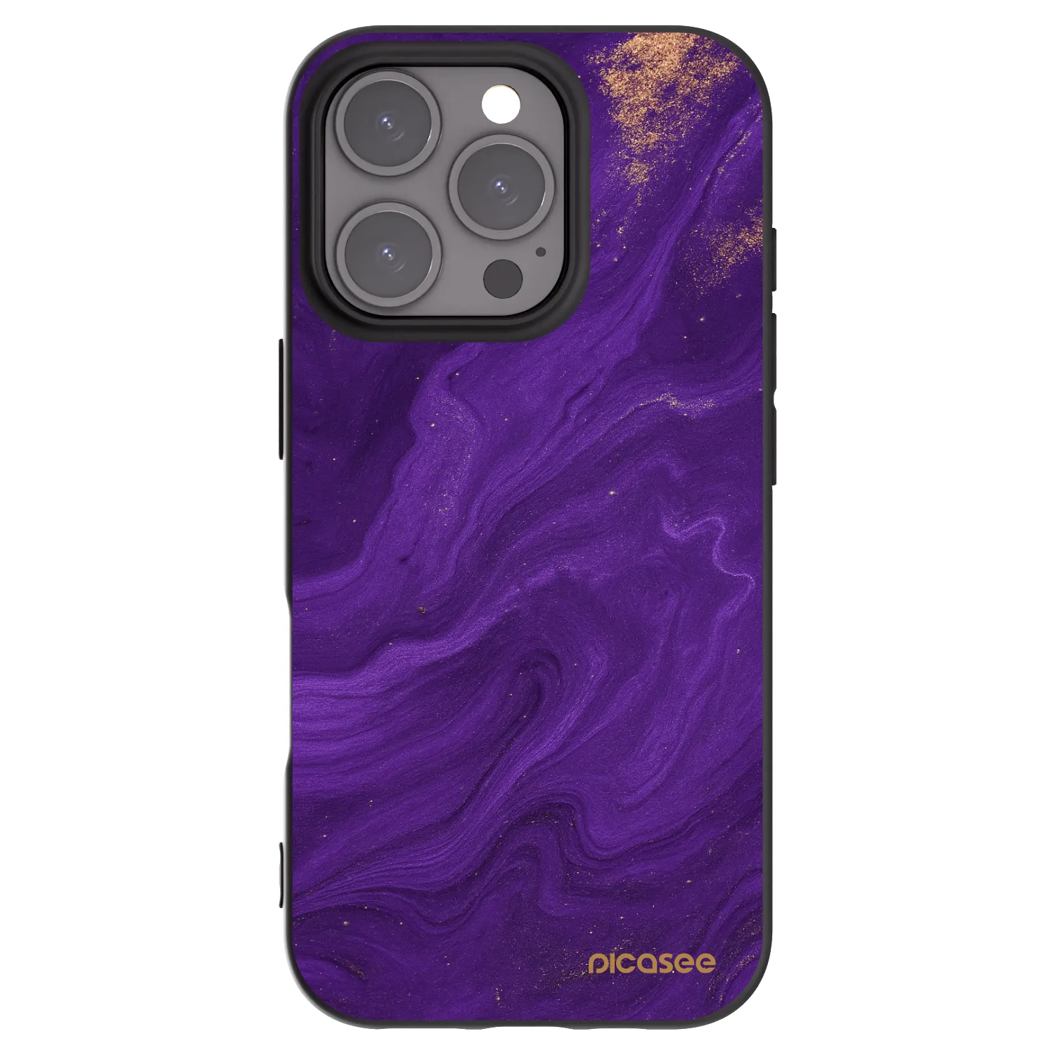 Picasee fekete szilikon tok az alábbi mobiltelefonokra Apple iPhone 16 Pro - Purple