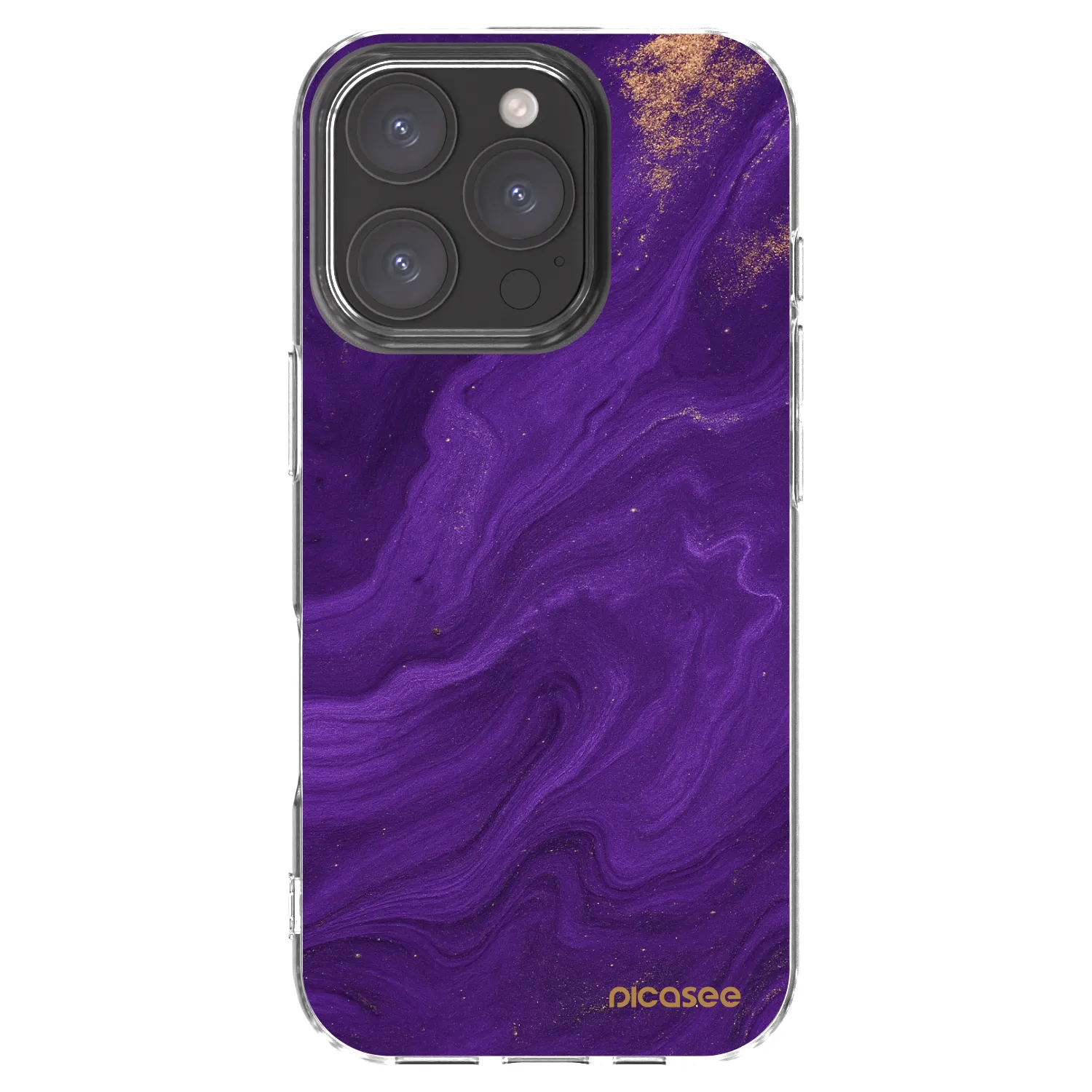 Picasee átlátszó szilikon tok az alábbi mobiltelefonokra Apple iPhone 16 Pro - Purple