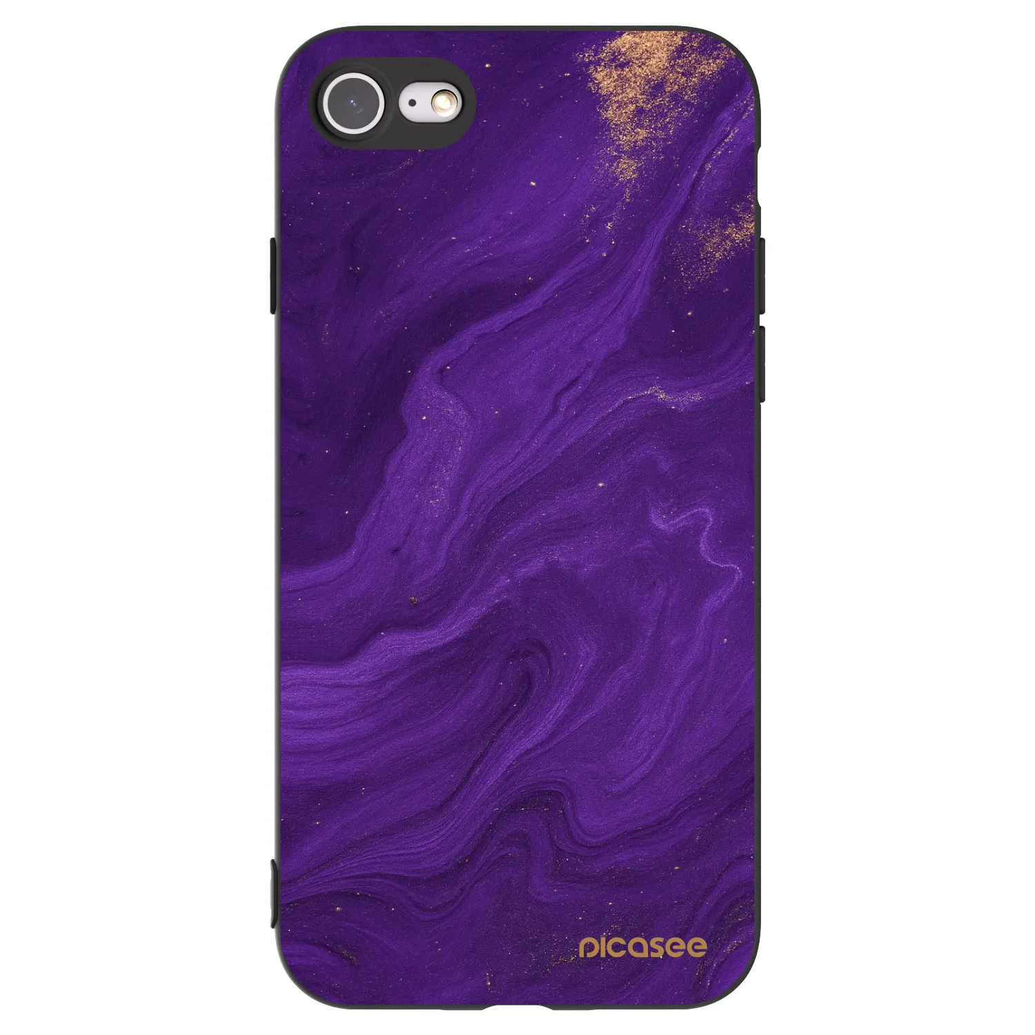 Picasee fekete szilikon tok az alábbi mobiltelefonokra Apple iPhone 8 - Purple