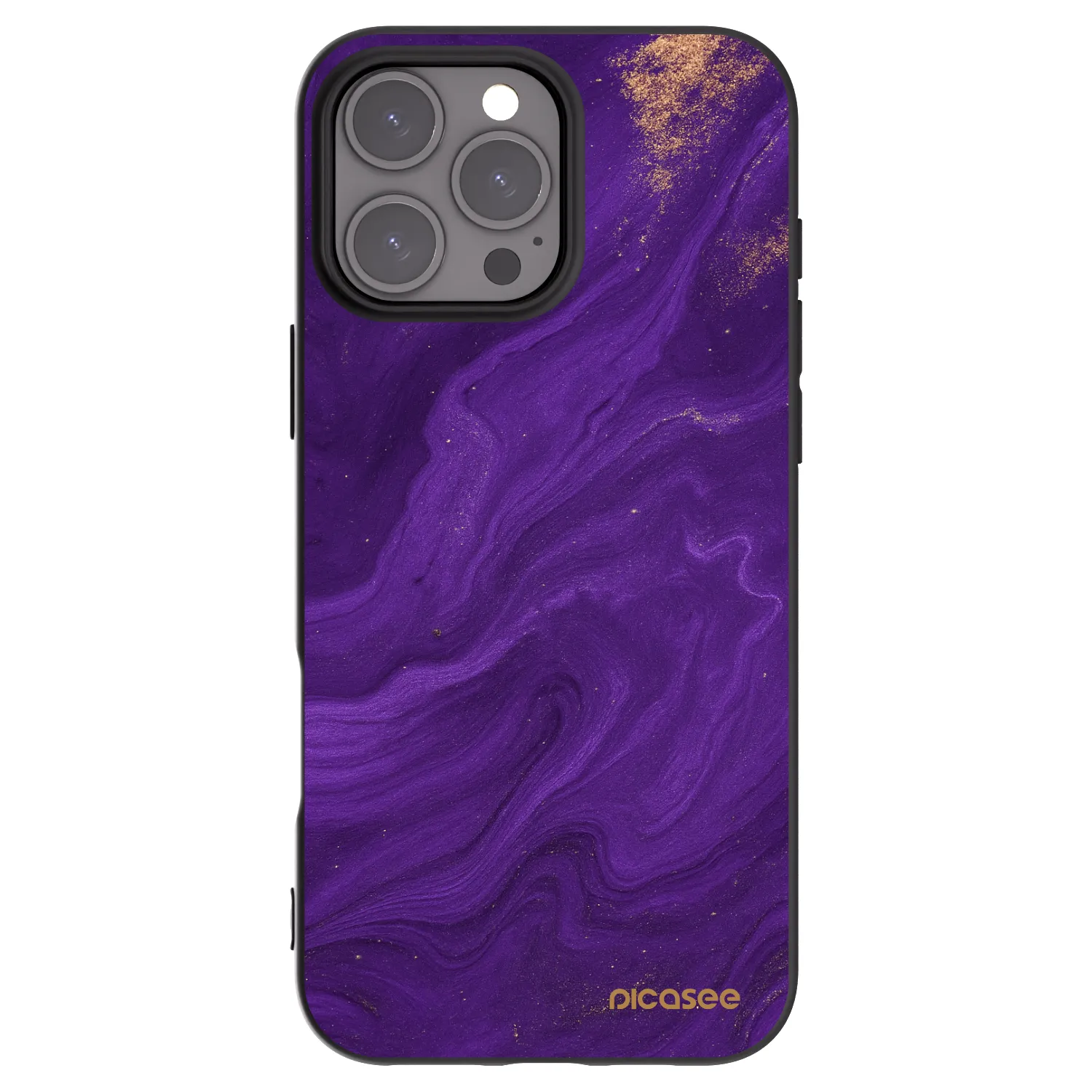 Picasee fekete szilikon tok az alábbi mobiltelefonokra Apple iPhone 16 Pro Max - Purple