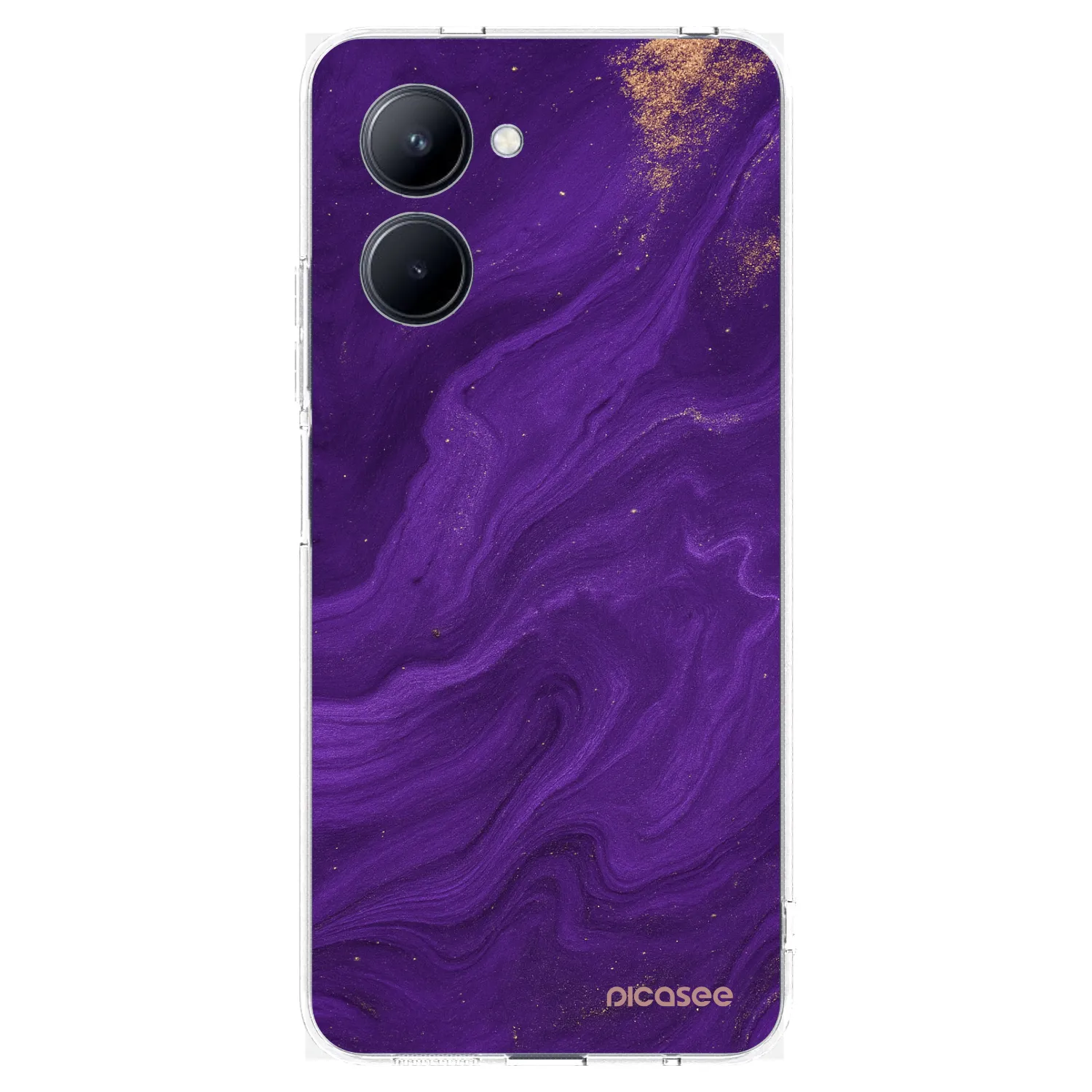 Picasee átlátszó szilikon tok az alábbi mobiltelefonokra Realme C33 (2023) - Purple