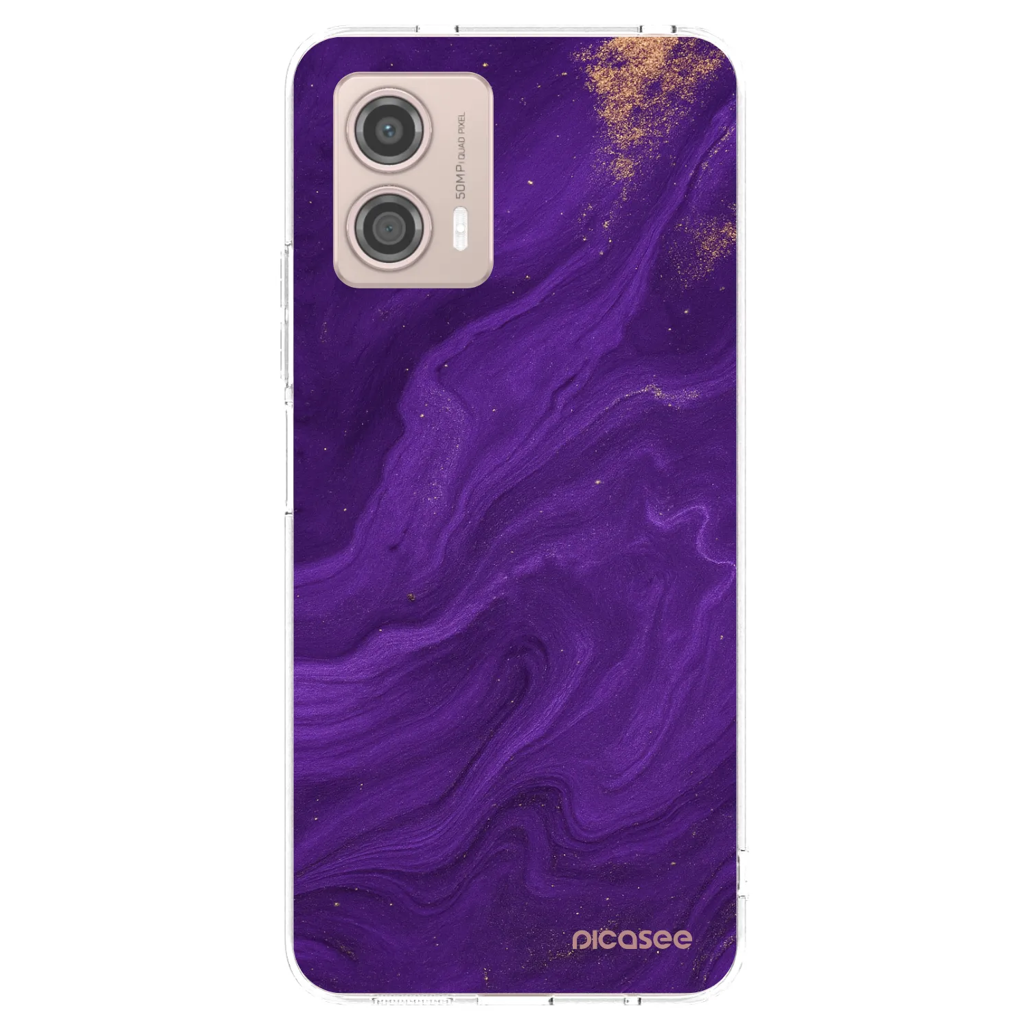 Picasee átlátszó szilikon tok az alábbi mobiltelefonokra Motorola Moto G53 5G - Purple