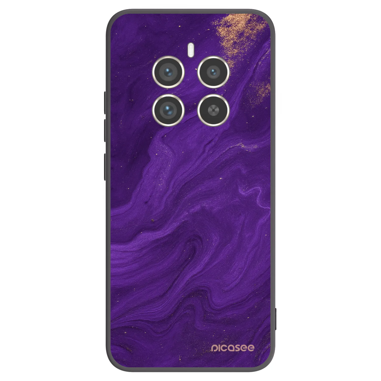 Picasee fekete szilikon tok az alábbi mobiltelefonokra Realme 12 Pro 5G - Purple