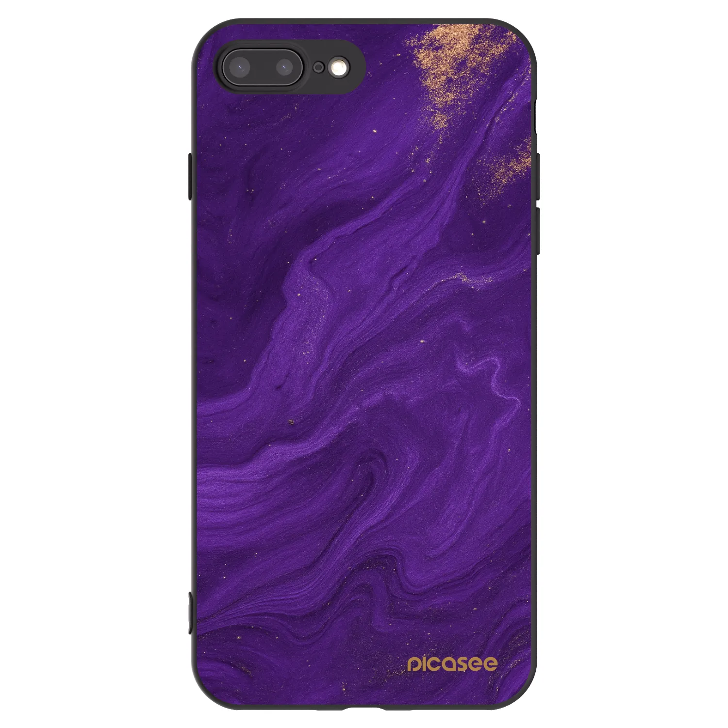 Picasee fekete szilikon tok az alábbi mobiltelefonokra Apple iPhone 7 Plus - Purple