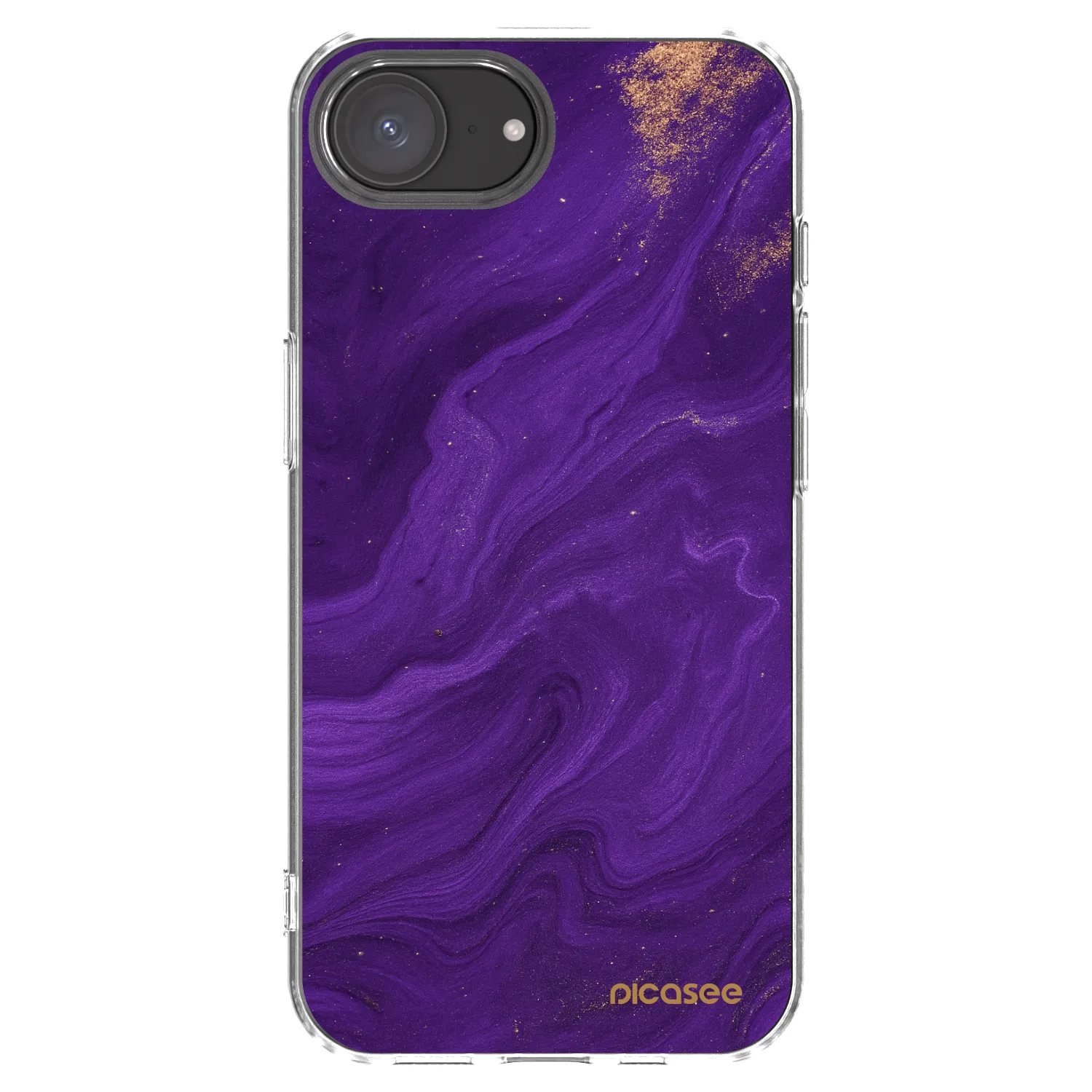 Picasee átlátszó szilikon tok az alábbi mobiltelefonokra Apple iPhone 16e - Purple