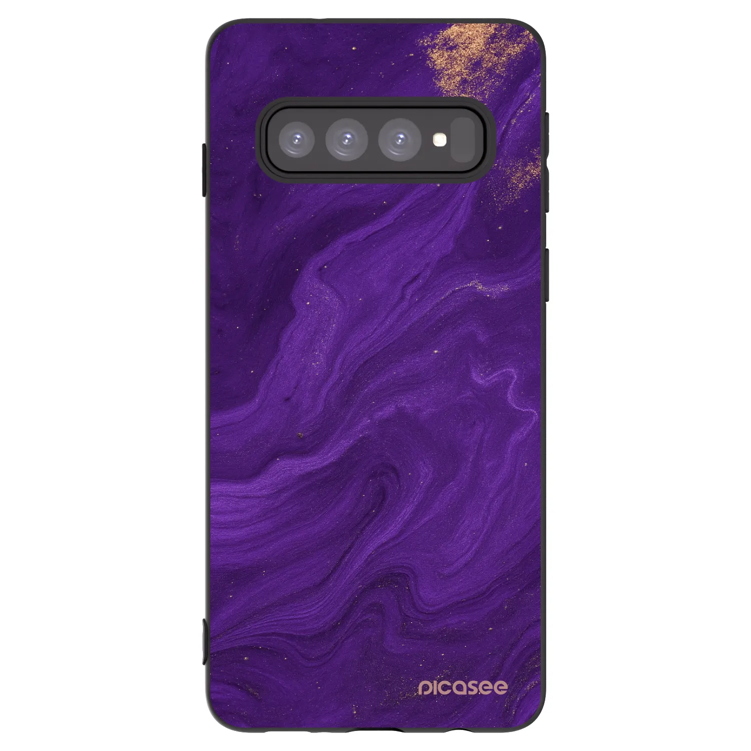 Picasee fekete szilikon tok az alábbi mobiltelefonokra Samsung Galaxy S10 G973 - Purple