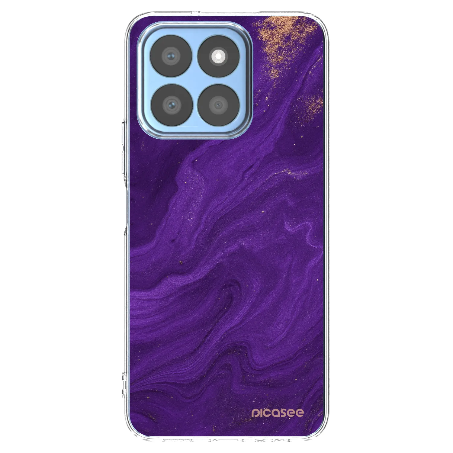 Picasee átlátszó szilikon tok az alábbi mobiltelefonokra Honor X8c - Purple