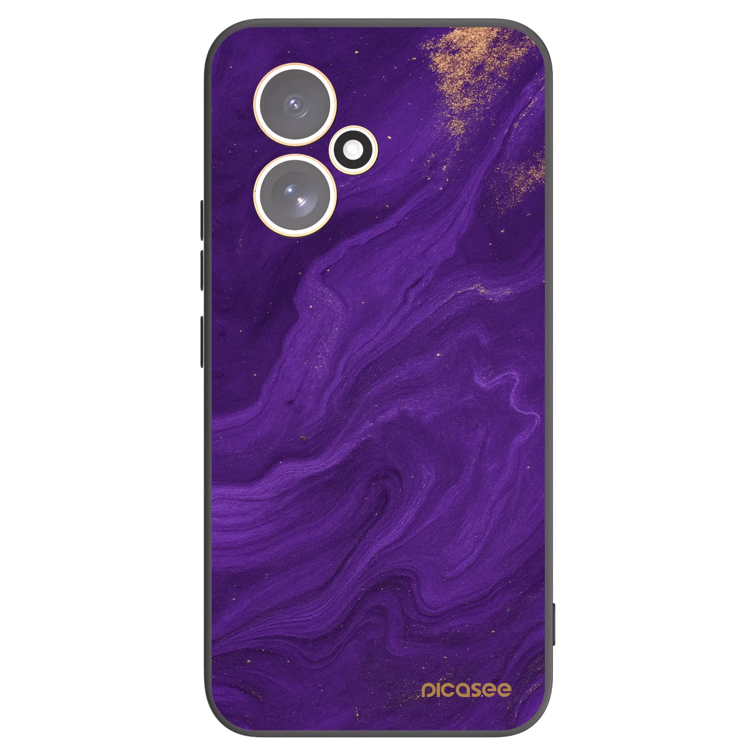 Picasee fekete szilikon tok az alábbi mobiltelefonokra Honor 400 5G - Purple