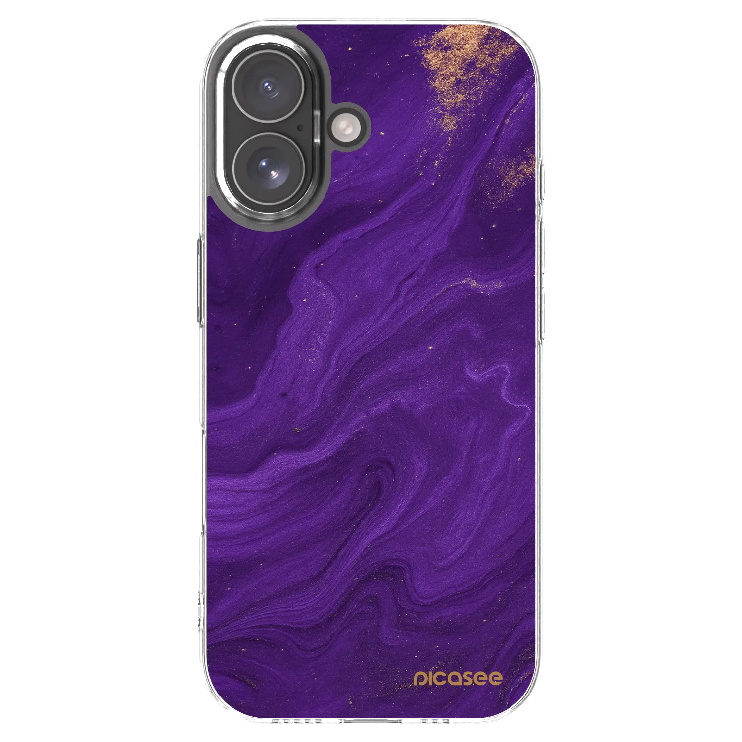 Picasee átlátszó szilikon tok az alábbi mobiltelefonokra Apple iPhone 17 - Purple