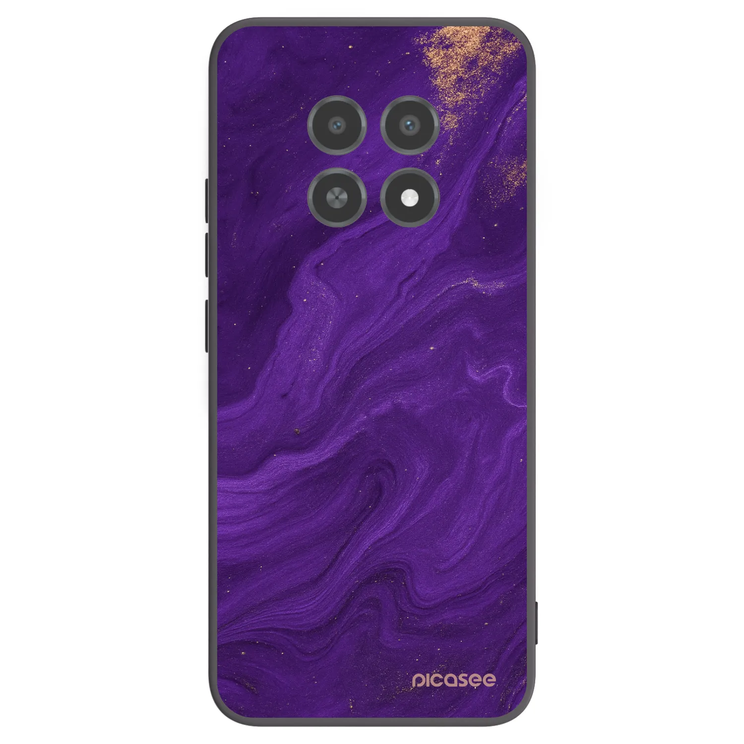 Picasee fekete szilikon tok az alábbi mobiltelefonokra Realme 12X - Purple