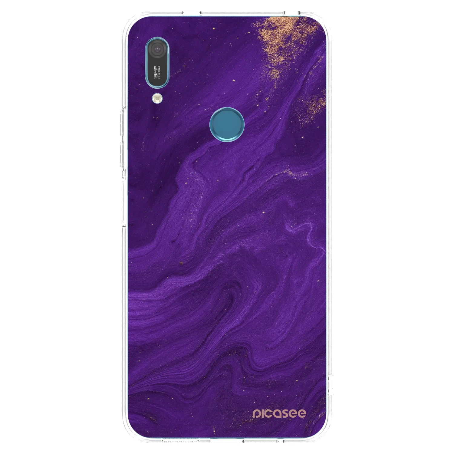 Picasee átlátszó szilikon tok az alábbi mobiltelefonokra Huawei Y6 2019 - Purple