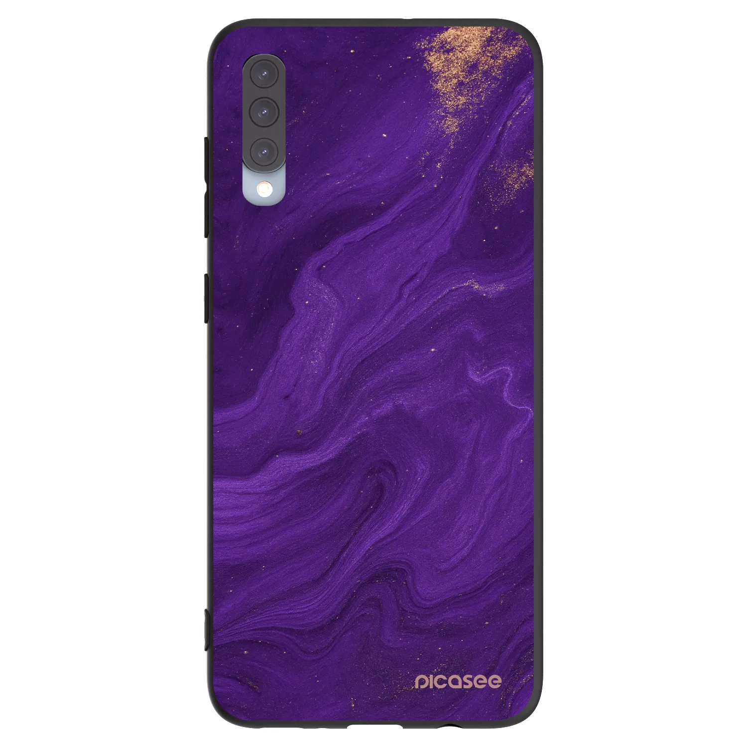 Picasee fekete szilikon tok az alábbi mobiltelefonokra Samsung Galaxy A70 A705F - Purple