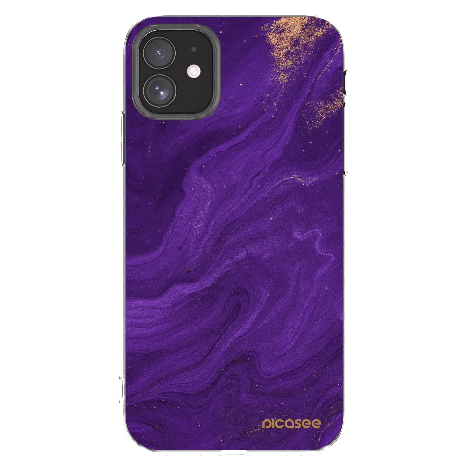 Picasee átlátszó szilikon tok az alábbi mobiltelefonokra Apple iPhone 11 - Purple