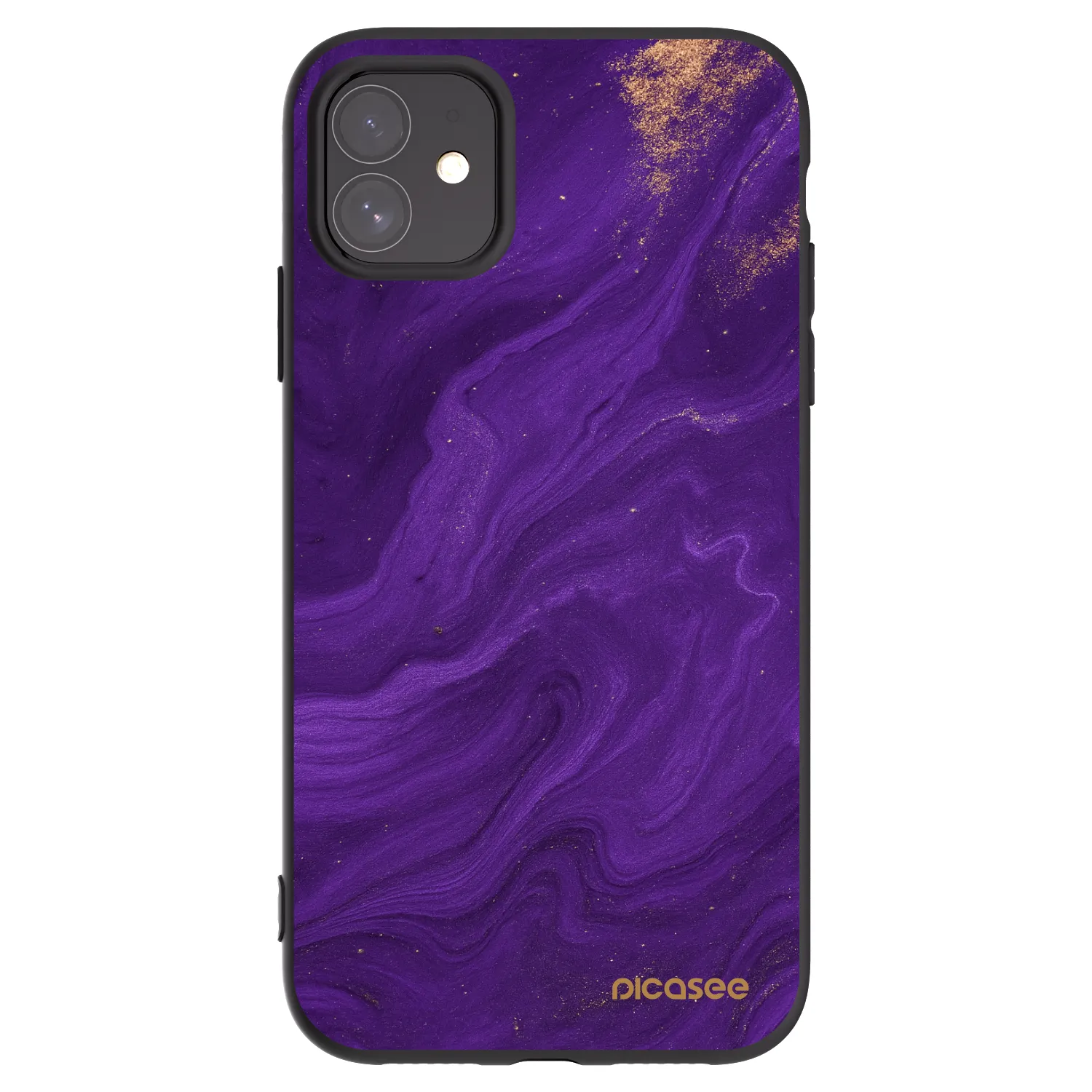 Picasee fekete szilikon tok az alábbi mobiltelefonokra Apple iPhone 11 - Purple