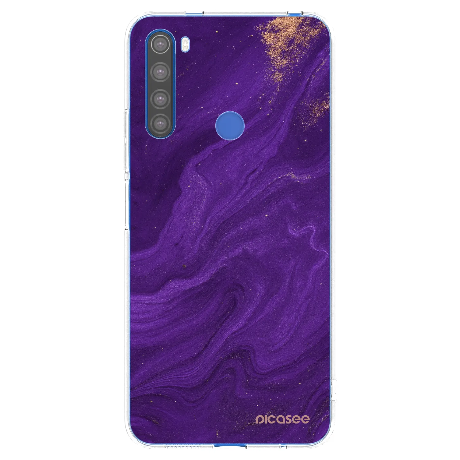 Picasee átlátszó szilikon tok az alábbi mobiltelefonokra Xiaomi Redmi Note 8T - Purple