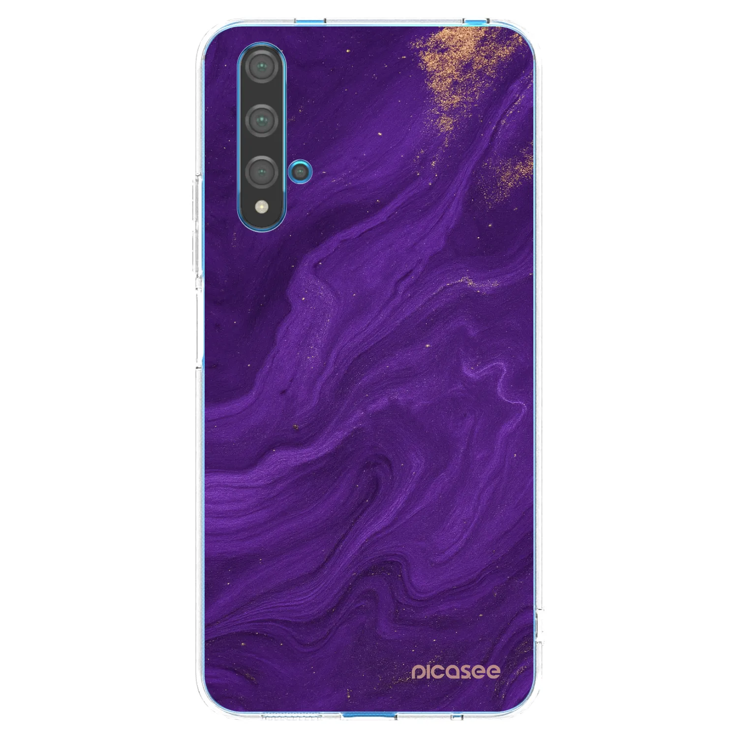 Picasee átlátszó szilikon tok az alábbi mobiltelefonokra Huawei Nova 5T - Purple