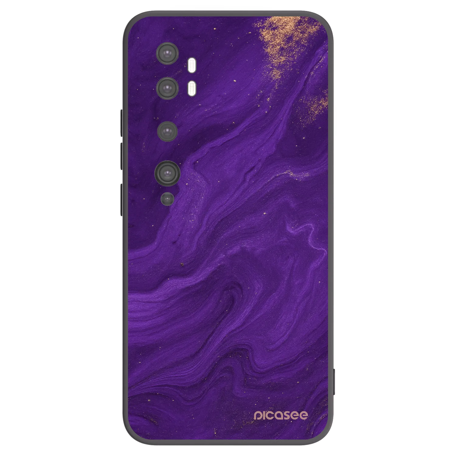 Picasee fekete szilikon tok az alábbi mobiltelefonokra Xiaomi Mi Note 10 (Pro) - Purple
