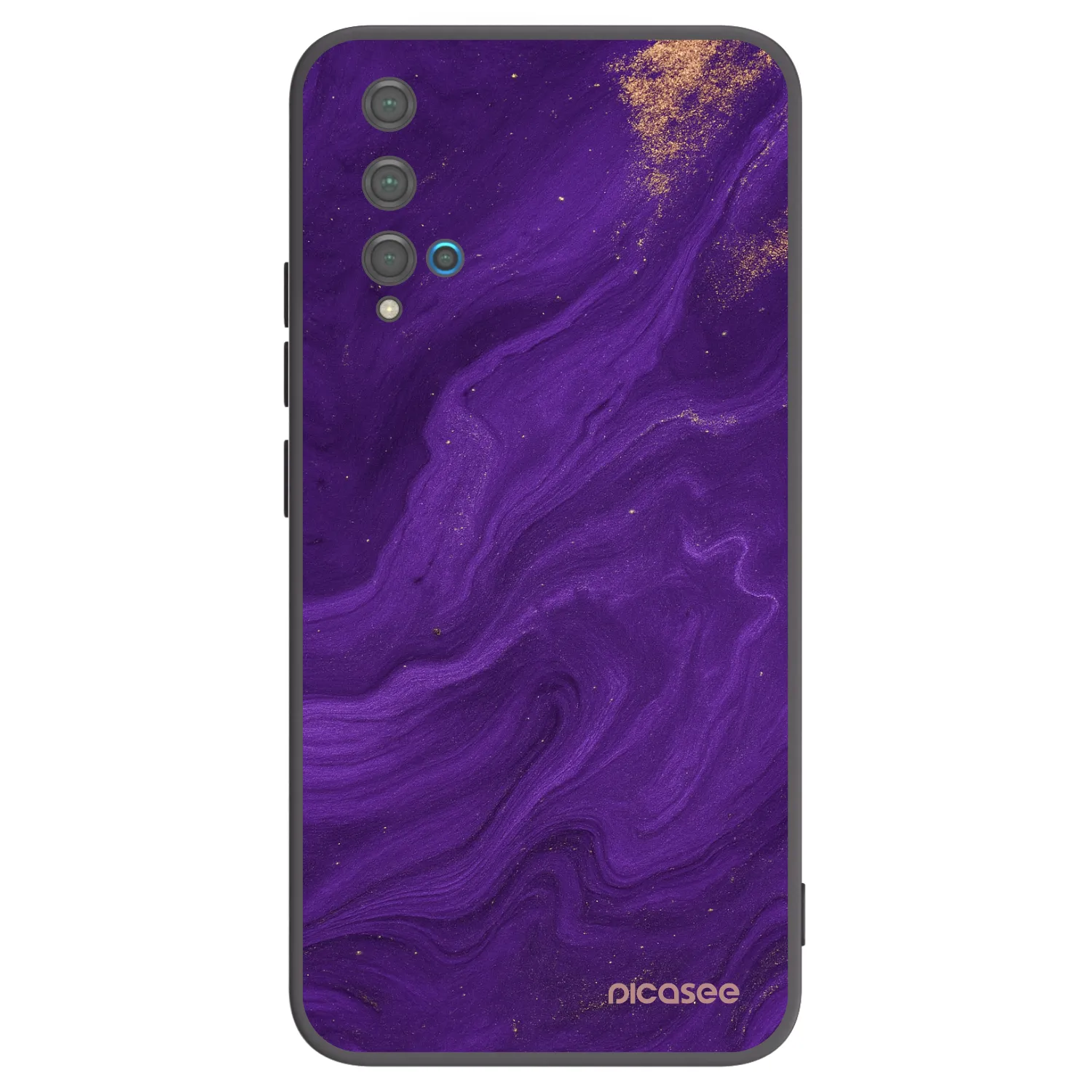 Picasee fekete szilikon tok az alábbi mobiltelefonokra Huawei Nova 5T - Purple