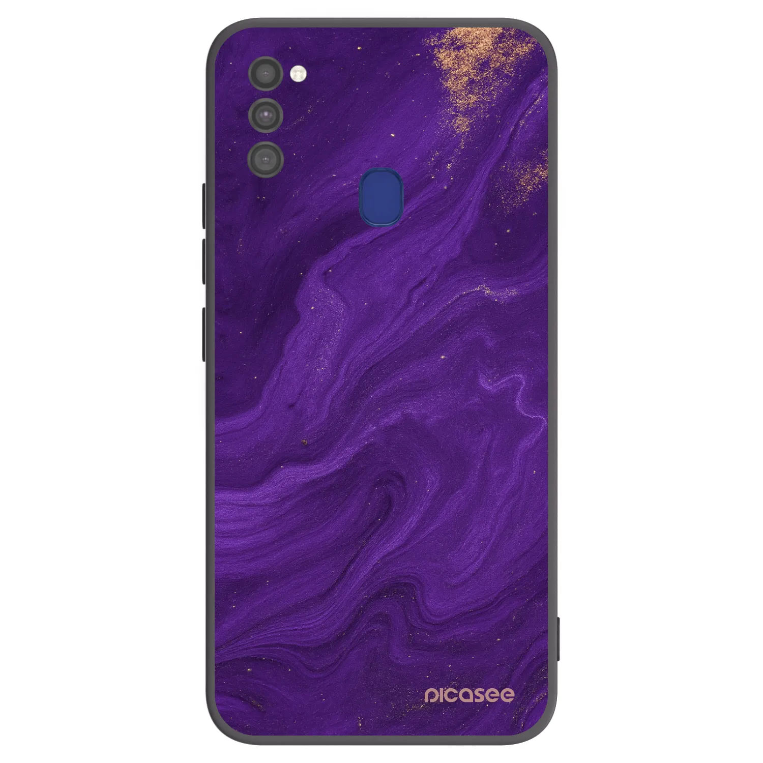 Picasee fekete szilikon tok az alábbi mobiltelefonokra Samsung Galaxy M21 M215F - Purple