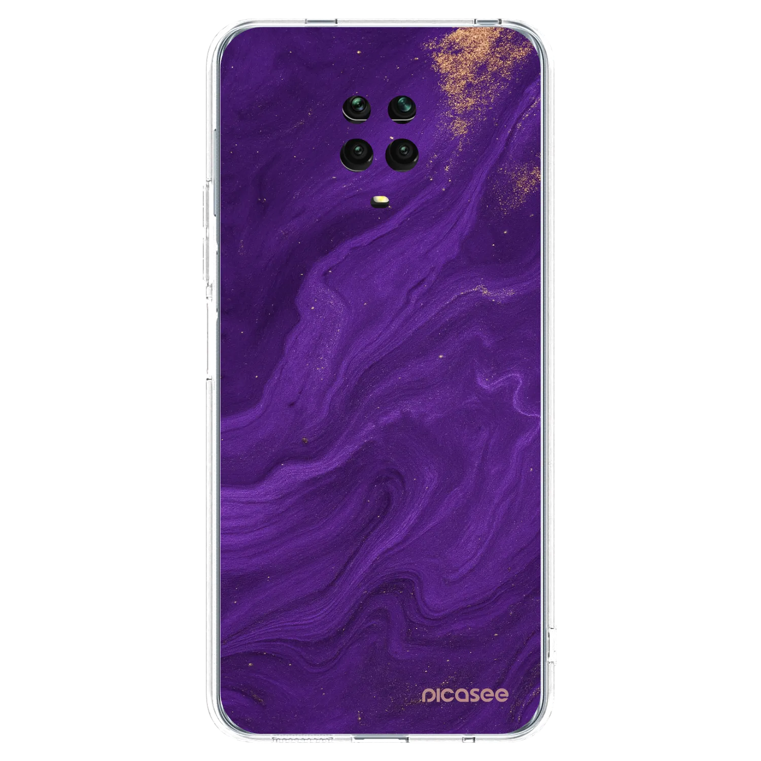Picasee átlátszó szilikon tok az alábbi mobiltelefonokra Xiaomi Redmi Note 9S - Purple
