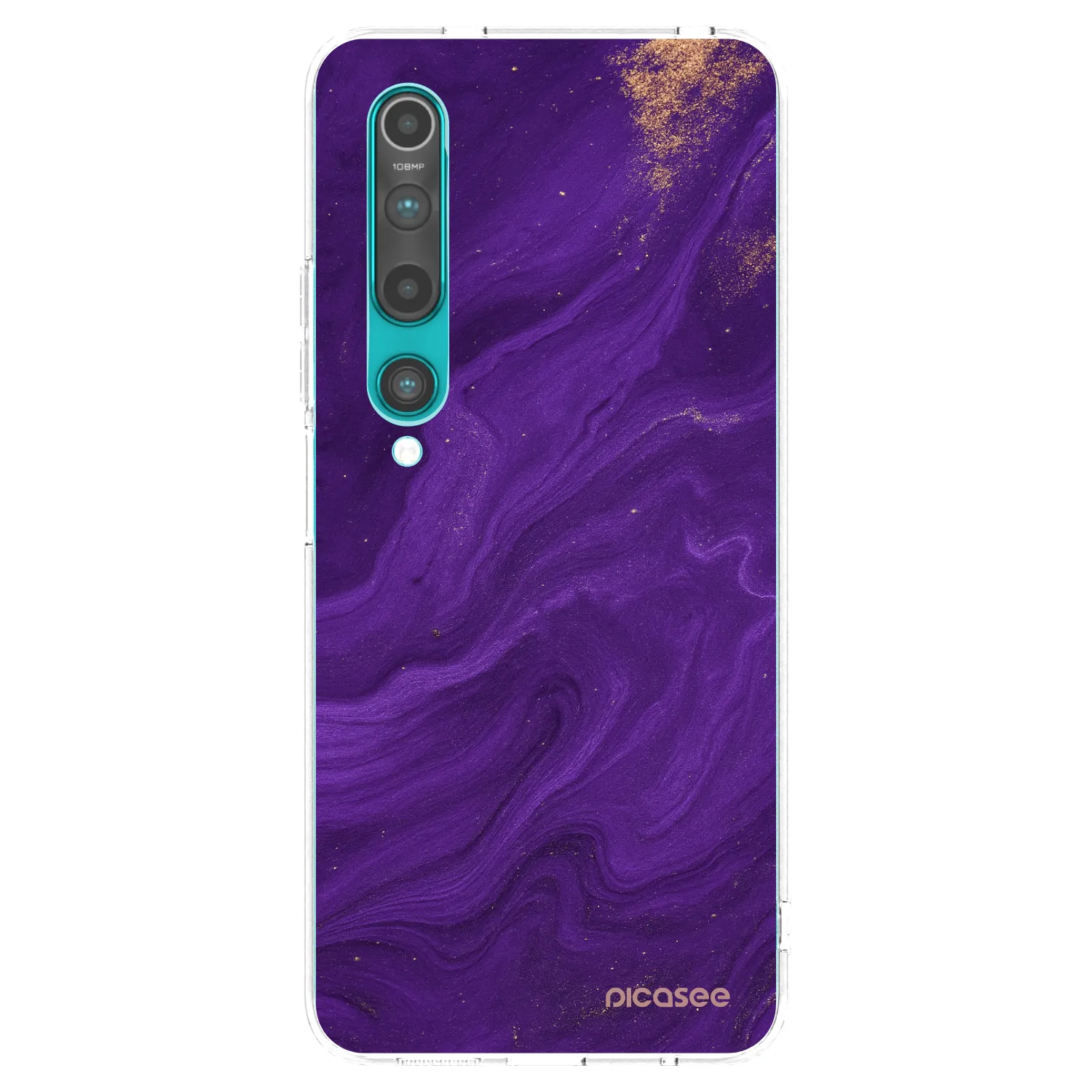 Picasee átlátszó szilikon tok az alábbi mobiltelefonokra Xiaomi Mi 10 - Purple