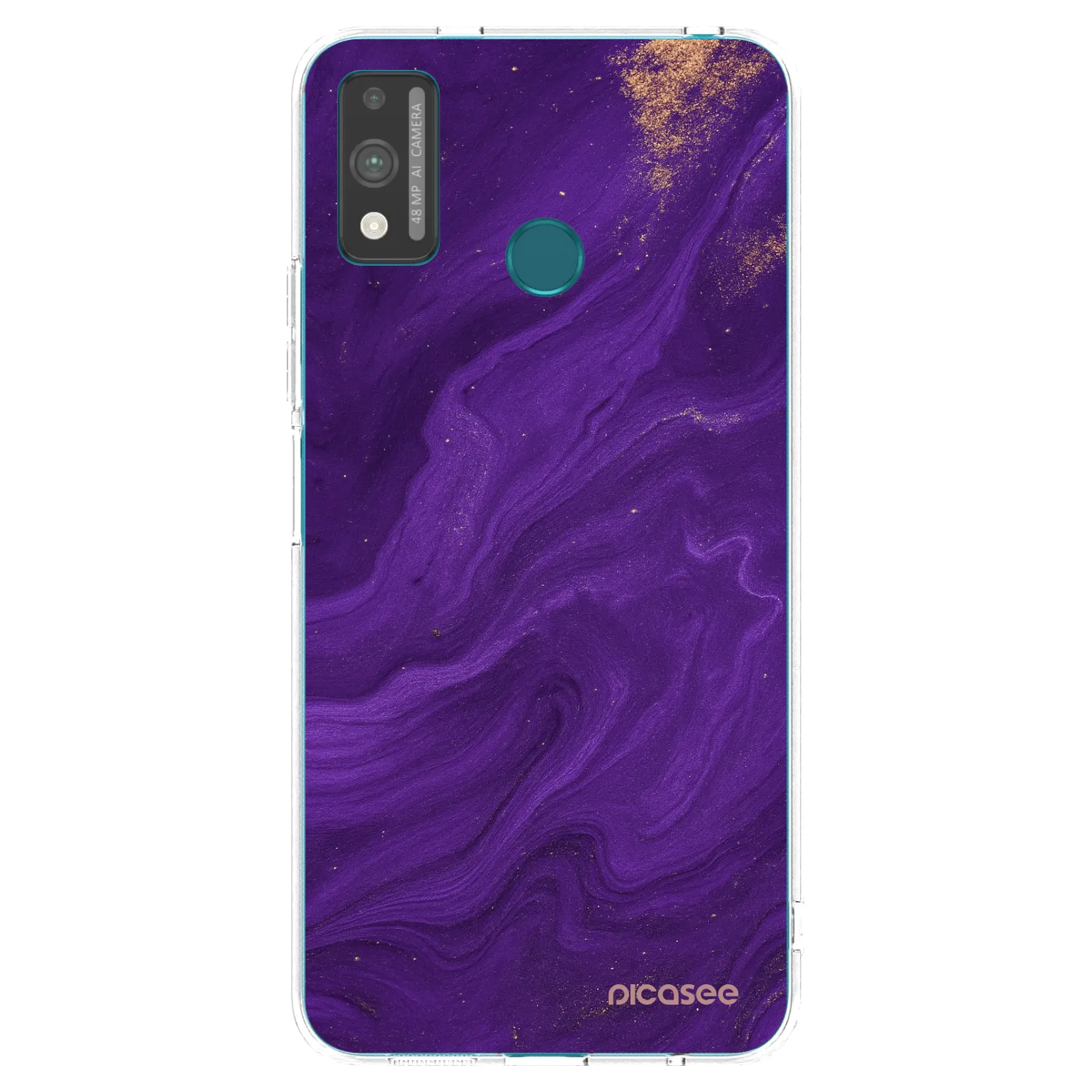 Picasee átlátszó szilikon tok az alábbi mobiltelefonokra Honor 9X Lite - Purple