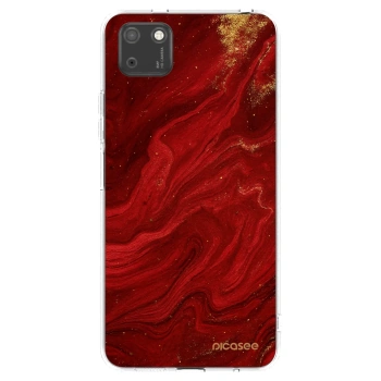 Picasee átlátszó szilikon tok az alábbi mobiltelefonokra Huawei Y5P - Red