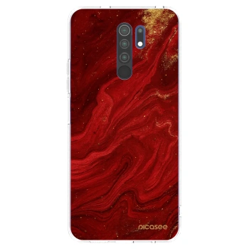 Picasee átlátszó szilikon tok az alábbi mobiltelefonokra Xiaomi Redmi 9 - Red